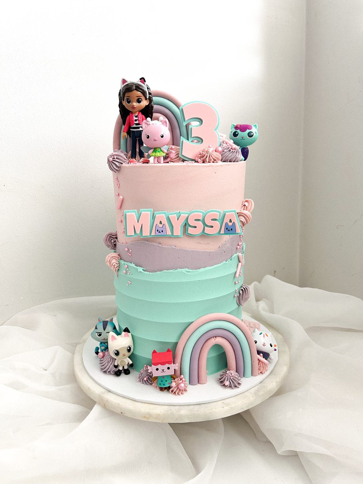 Gabby Dollhouse Themed Cake Charms.