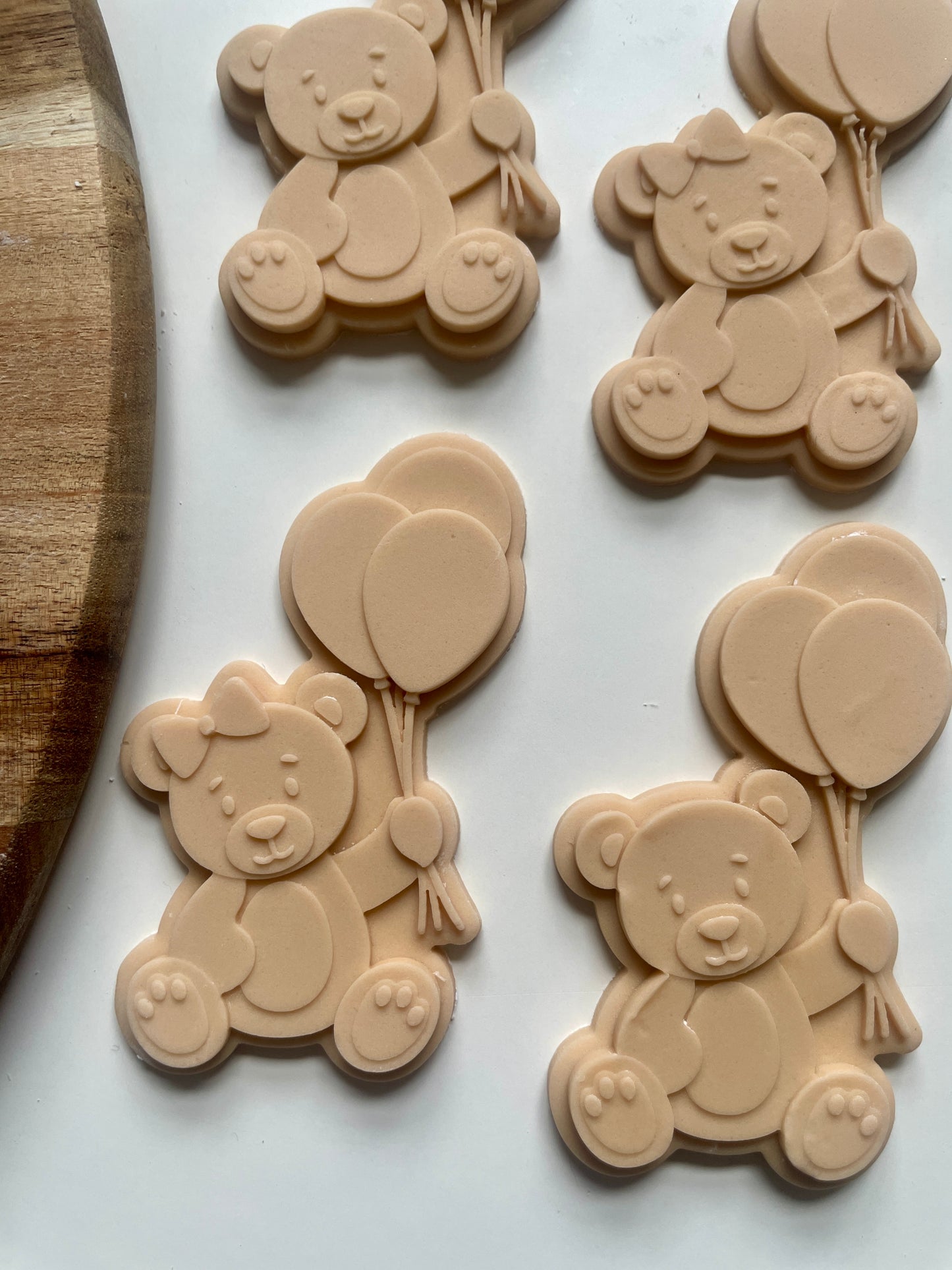Bear Holding Balloons. Debosser / Embosser And Cutter.