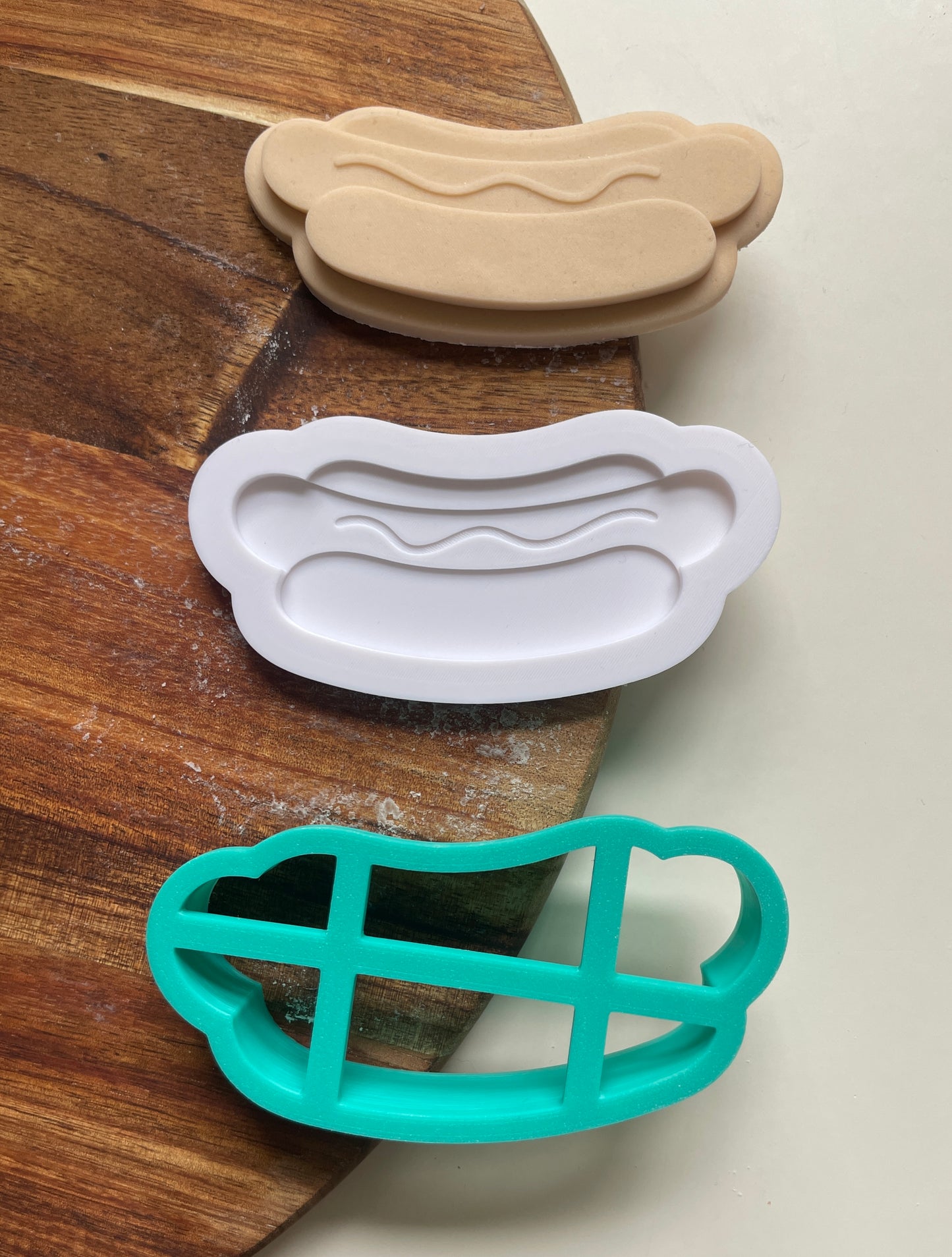 Hot Dog and Sauce | Debosser / Embosser And Cutter Set