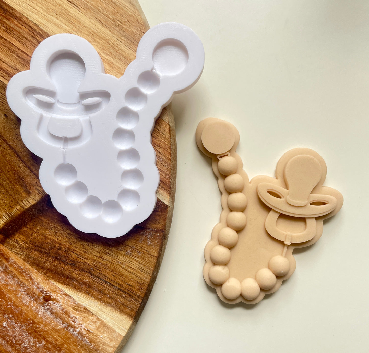 Baby Dummy And Bead Chain | Embosser / Debosser And Cutter Set