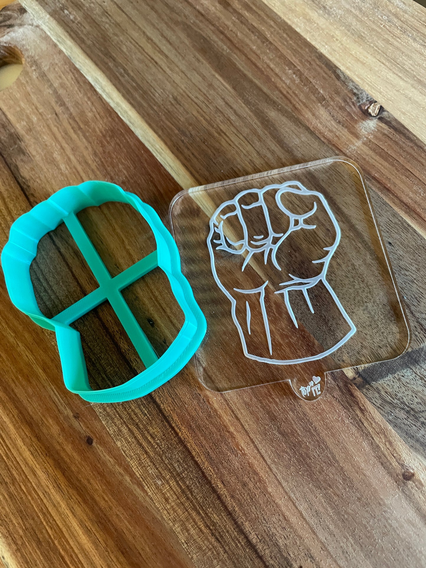 Hulk Fist. Acrylic Debosser And Cutter Set