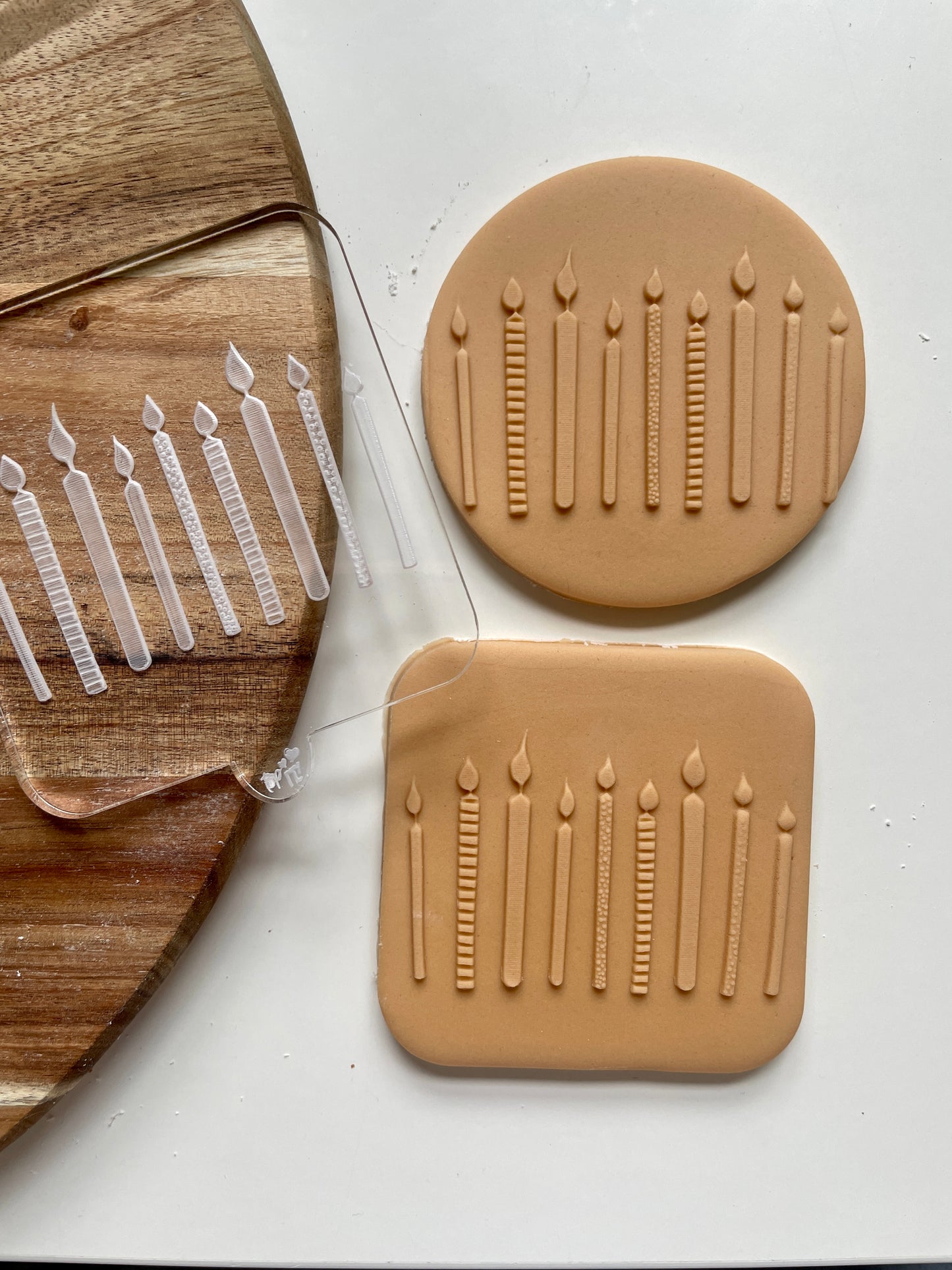 Candles | Embosser / Debosser. Acrylic Debosser For Fondant.