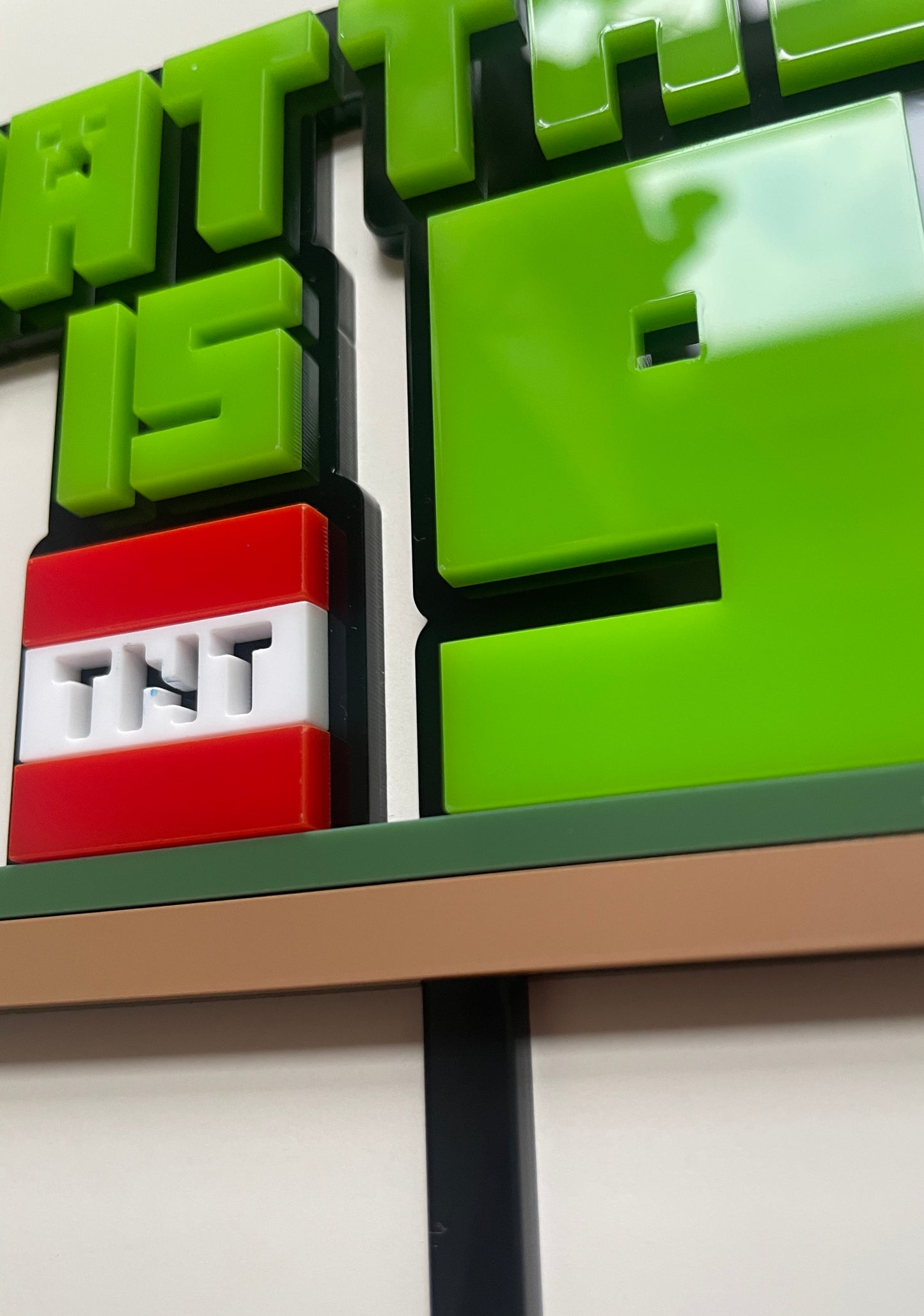 Mine Theme Name And Age Cake Topper. Gamers Cake Topper