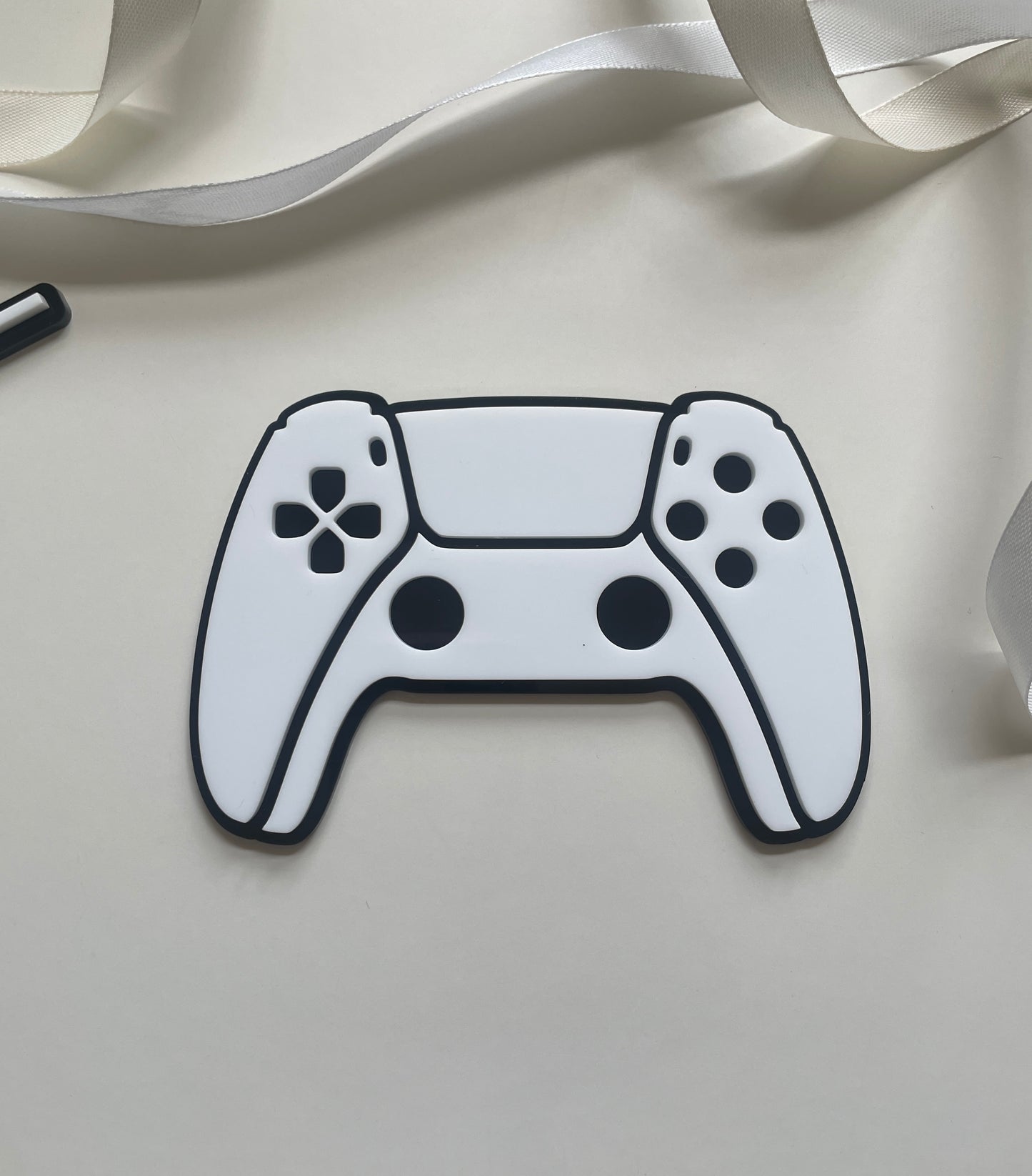 Gamers cake topper. Acrylic Control pad and Level Age Charm