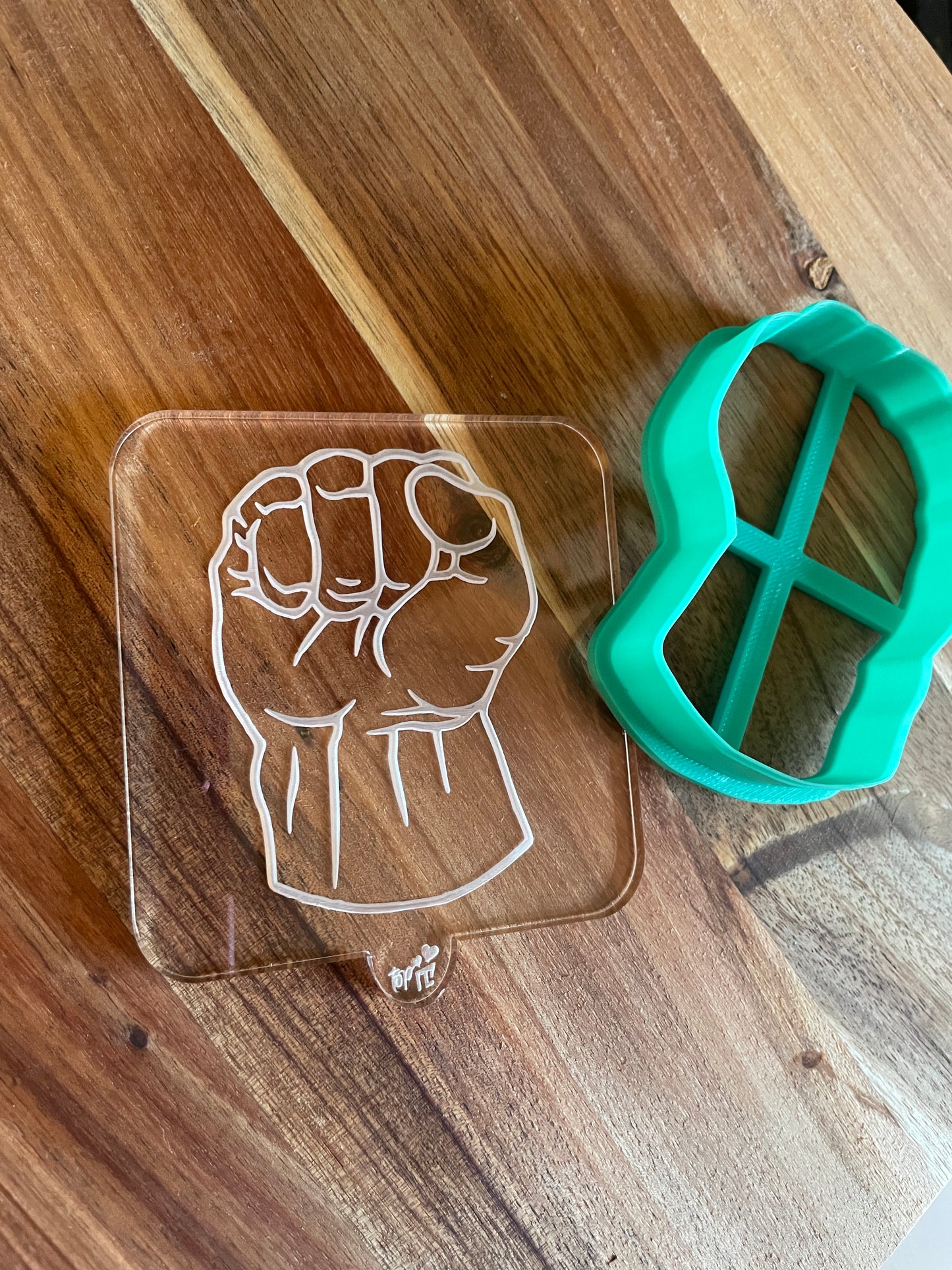 Hulk Fist. Acrylic Debosser And Cutter Set