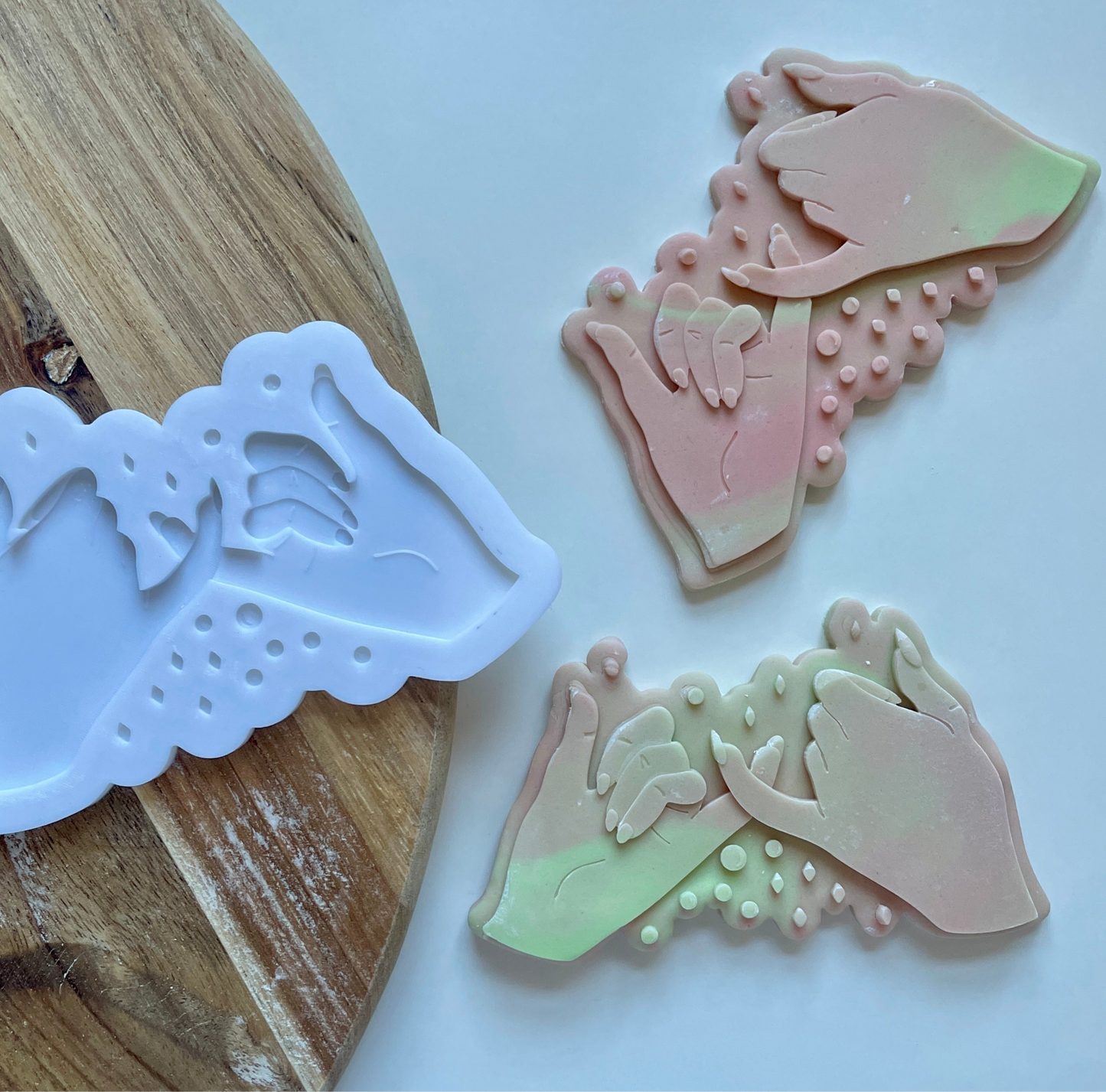 Pink and Green Witch Pinky Promise | Debosser / Embosser And Cutter Set