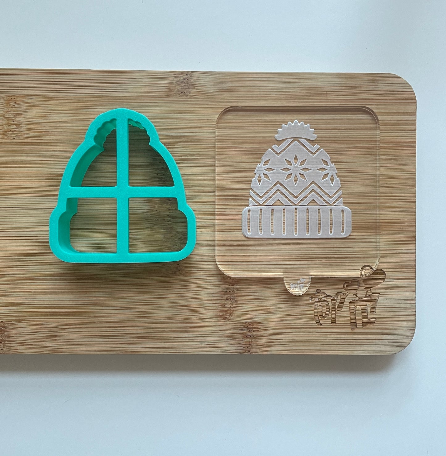 Christmas hat cookie debosser. Winter hat Fondant debosser.