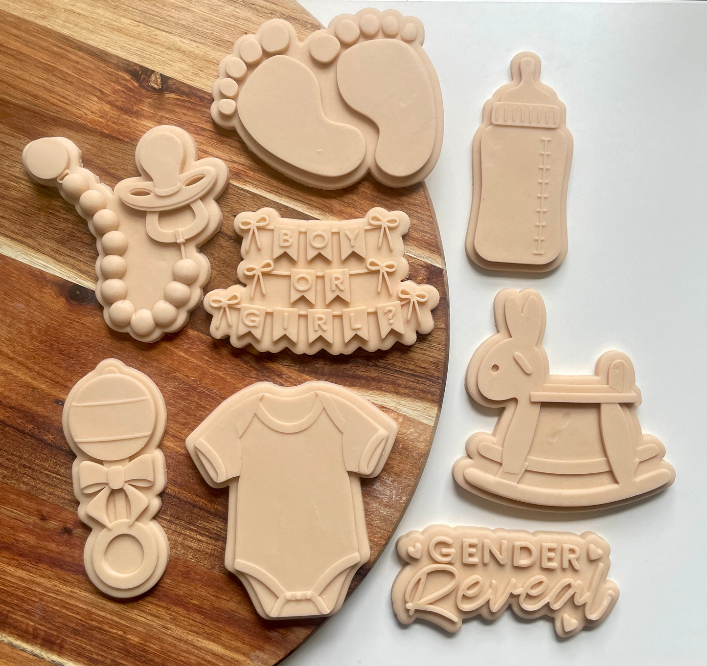 Baby Dummy And Bead Chain | Embosser / Debosser And Cutter Set