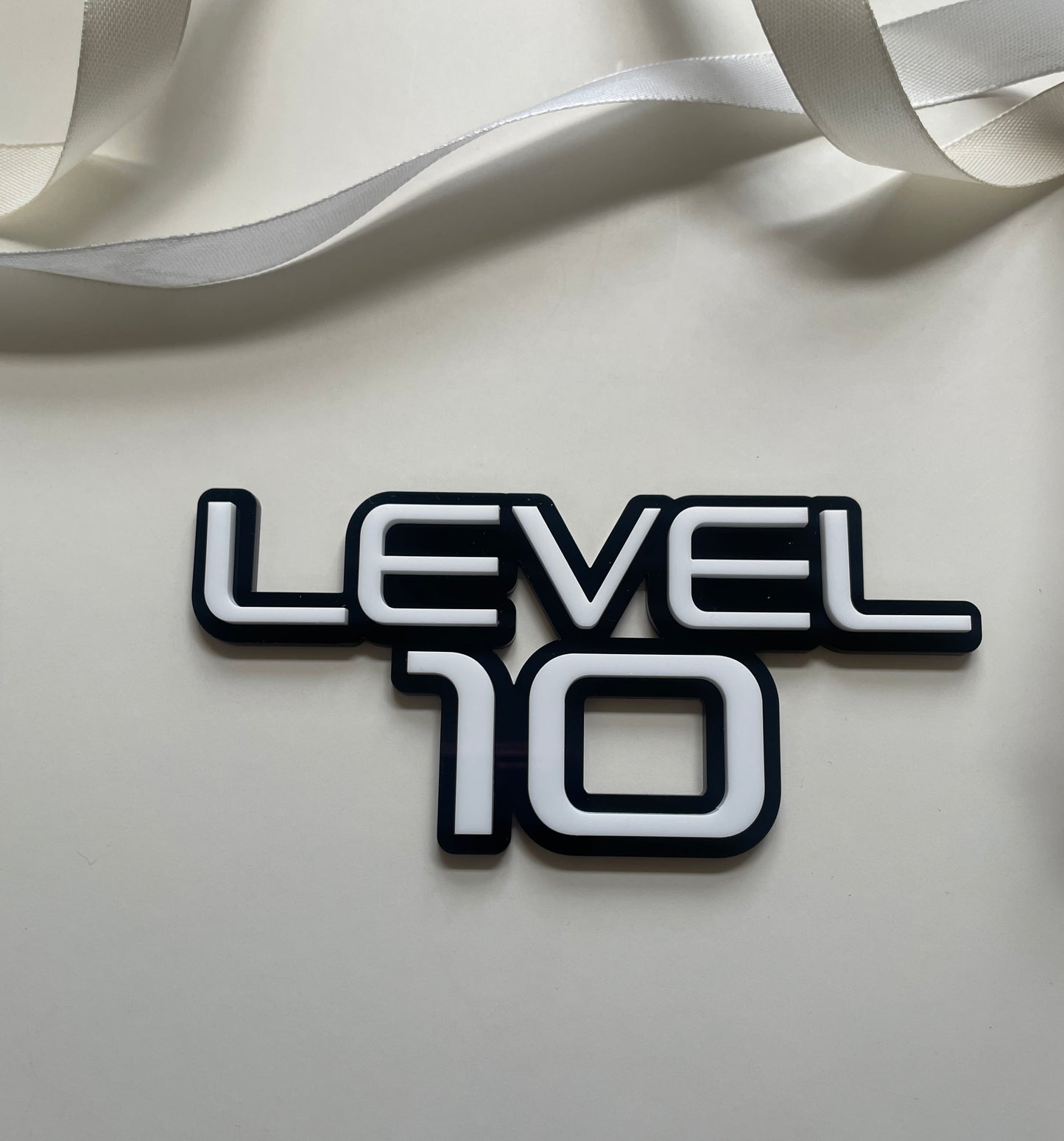 Gamers cake topper. Acrylic Control pad and Level Age Charm