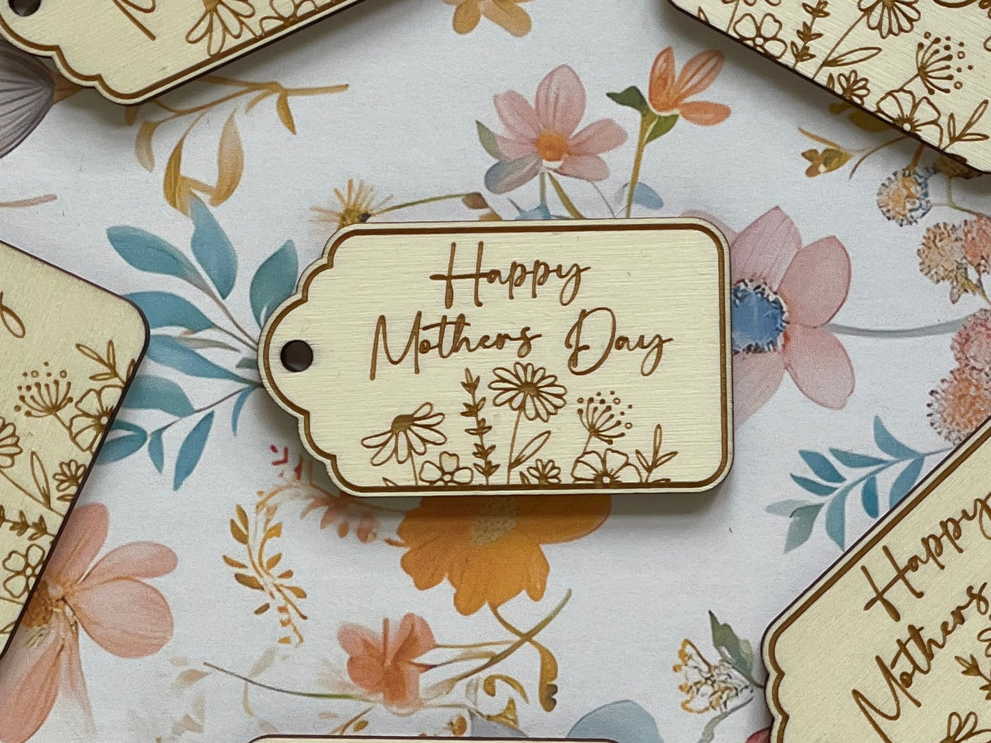 Happy Mother’s Day gift tags. Cake tags.  Wooden tags.