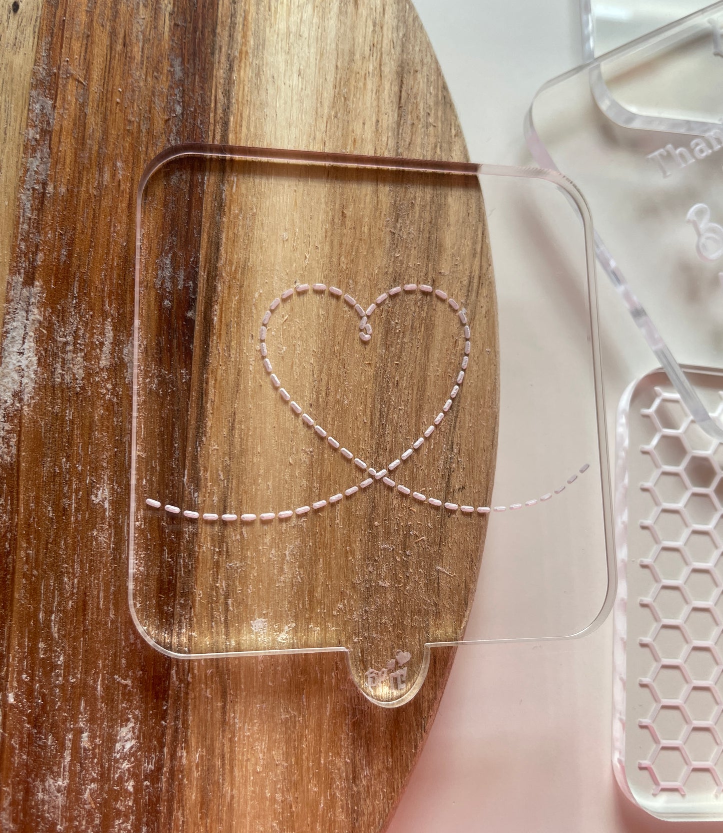 Bee Heart Trail | Acrylic Embosser / Debosser.