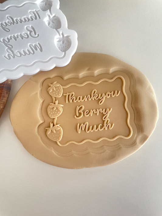 Thank you Berry Much ( Strawberry ) | Embosser / Debosser And Cutter Set