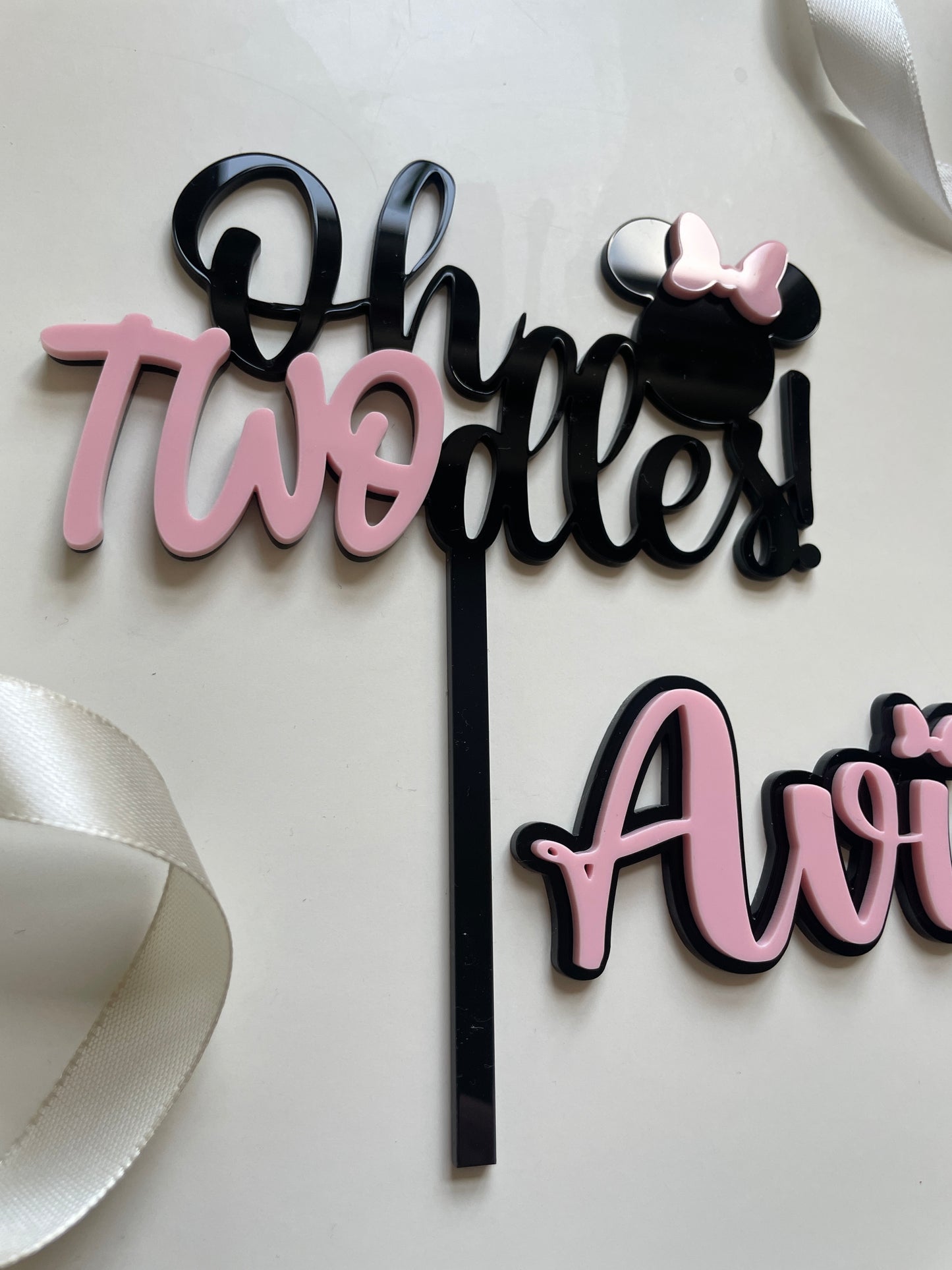 Twodles Acrylic Cake Topper