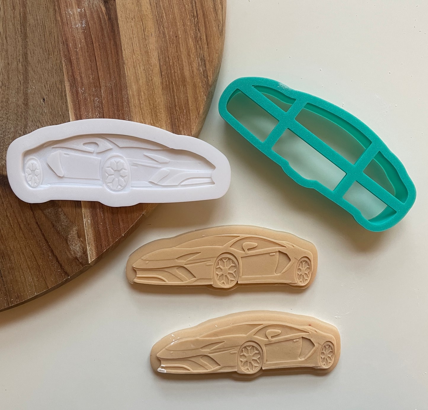 Lamborghini super car Embosser and cutter set for fondant