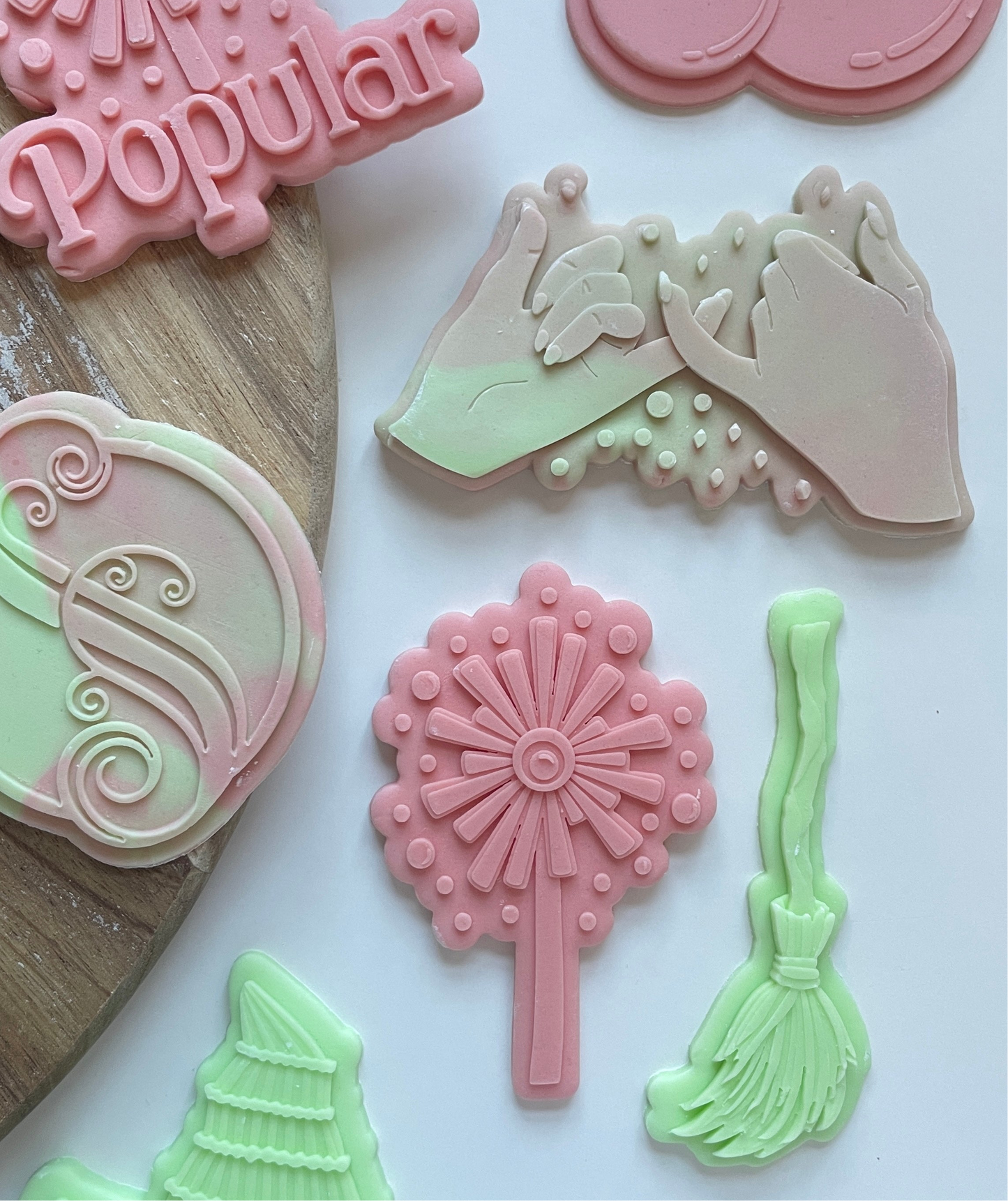 Pink and Green Witch Pinky Promise | Debosser / Embosser And Cutter Set