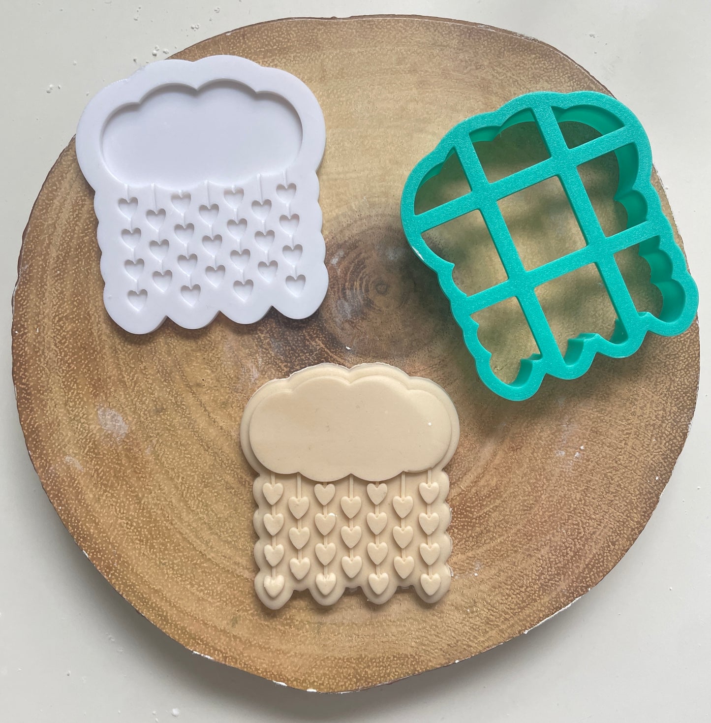 Sun Cloud And Heart Rain Baby Mobile | Debosser / Embosser And Cutter Set. 4 variations.