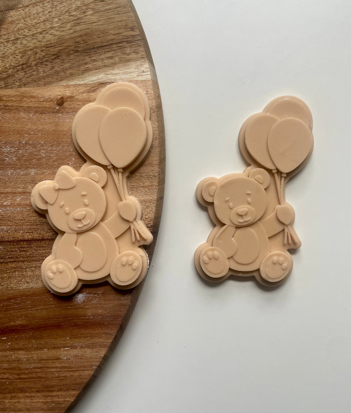 Bear Holding Balloons. Debosser / Embosser And Cutter.