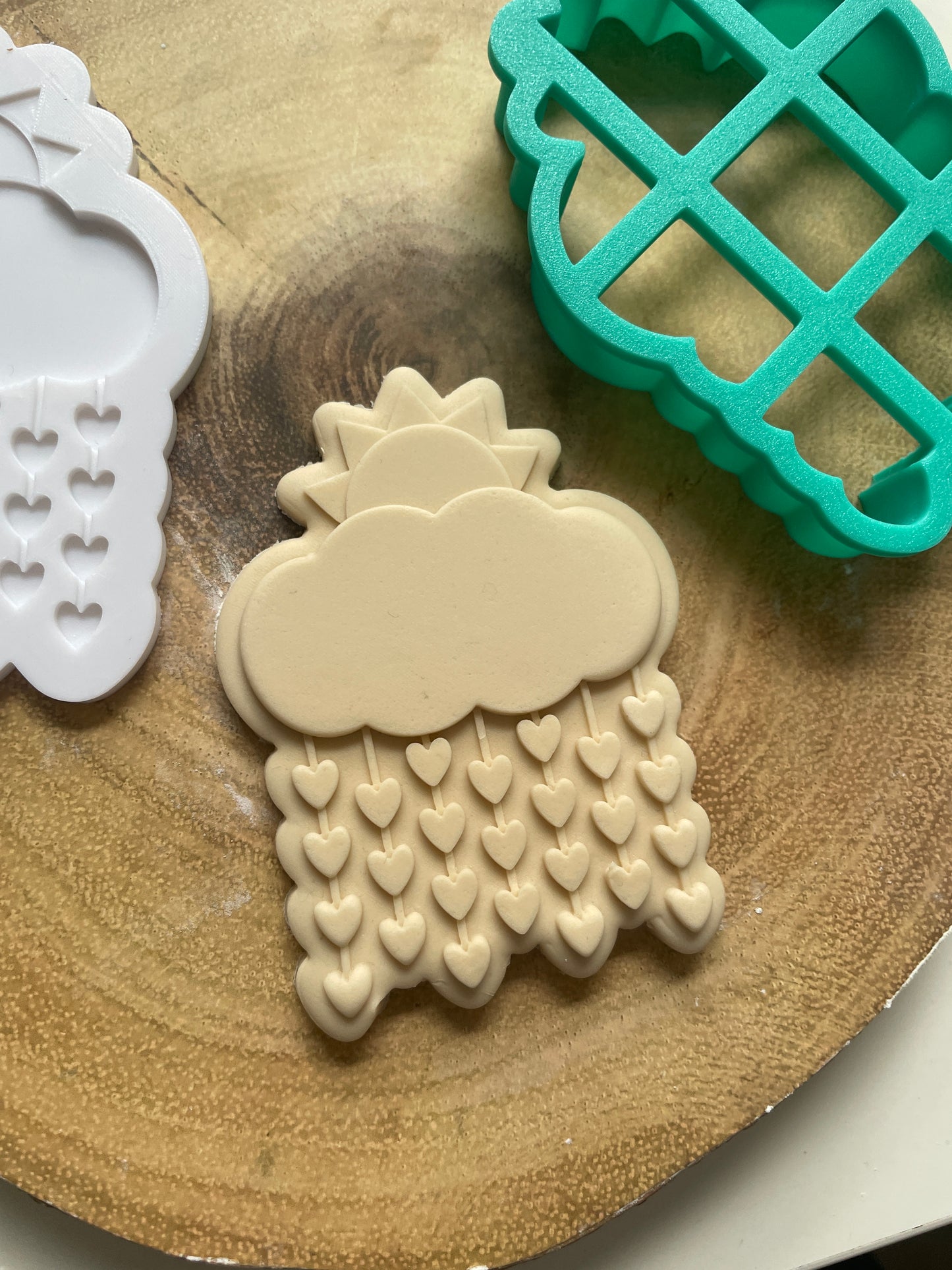 Sun Cloud And Heart Rain Baby Mobile | Debosser / Embosser And Cutter Set. 4 variations.