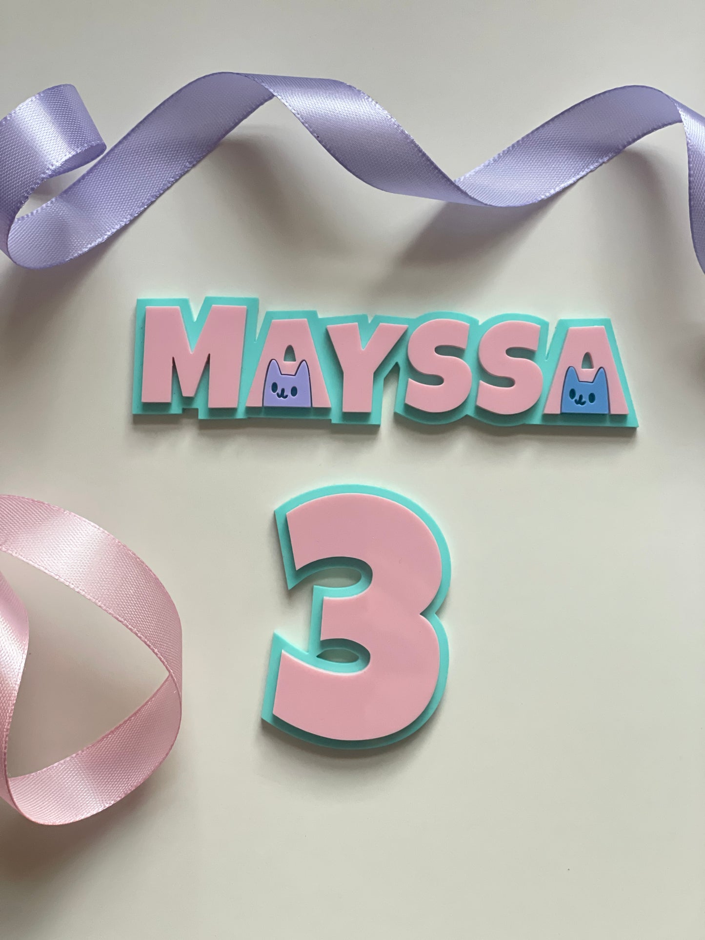 Gabby Dollhouse Themed Cake Charms.