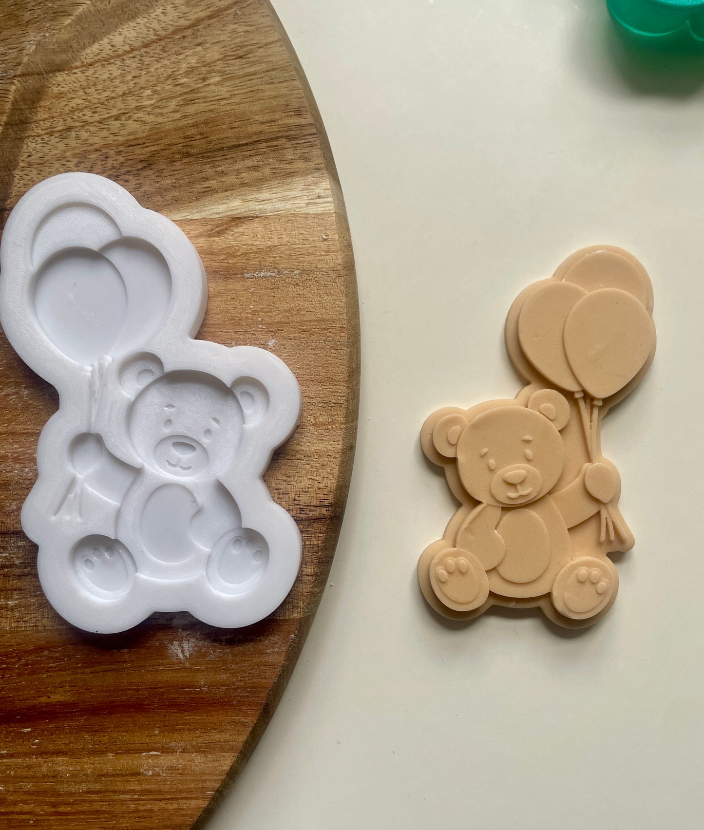 Bear Holding Balloons. Debosser / Embosser And Cutter.