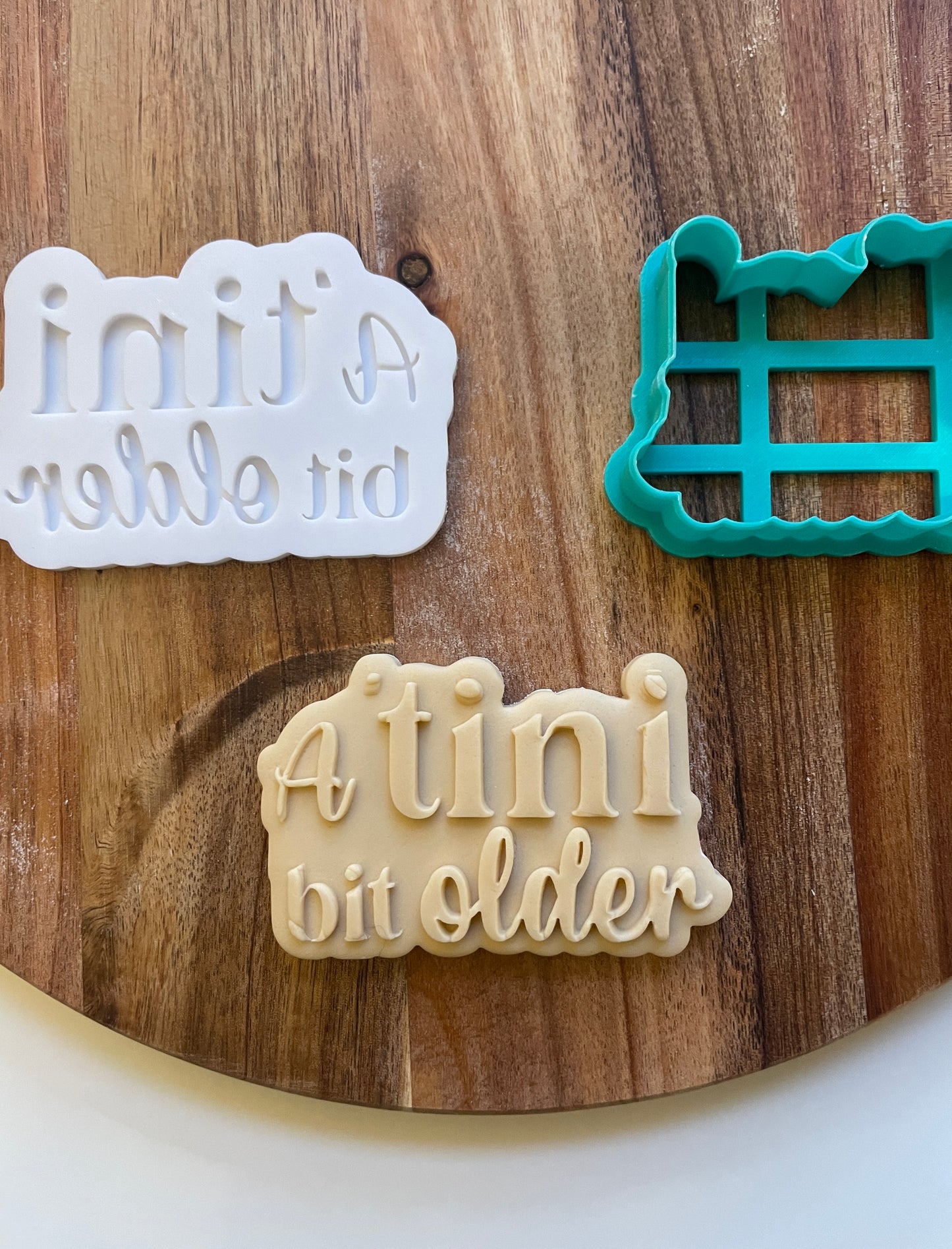 A Tini Bit Older | Embosser / Debosser and Cutter Set. Fondant Embosser.
