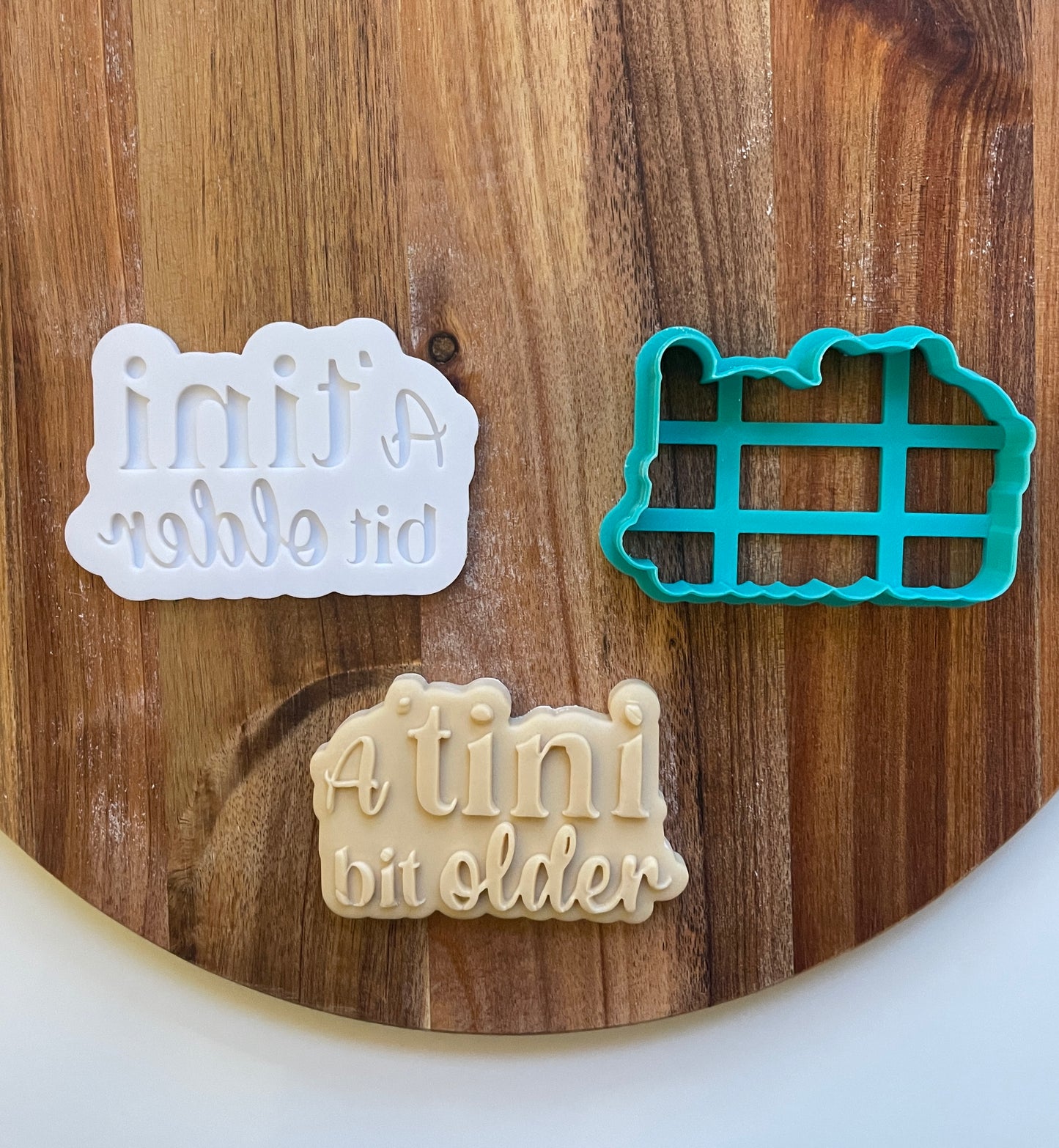 A Tini Bit Older | Embosser / Debosser and Cutter Set. Fondant Embosser.