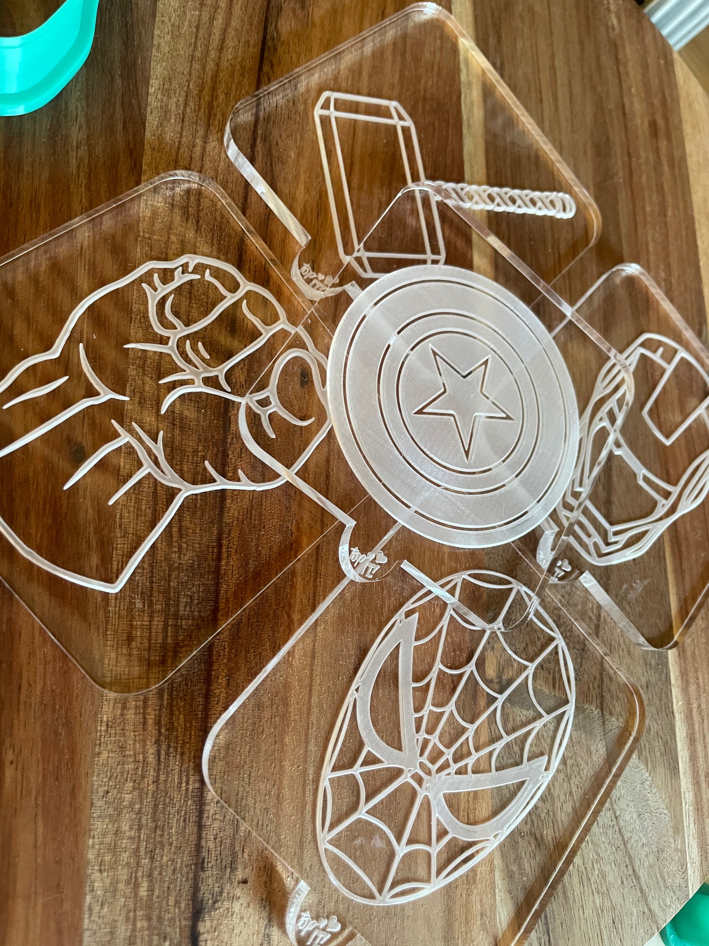 Spider Man Face. Acrylic Debosser And Cutter Set
