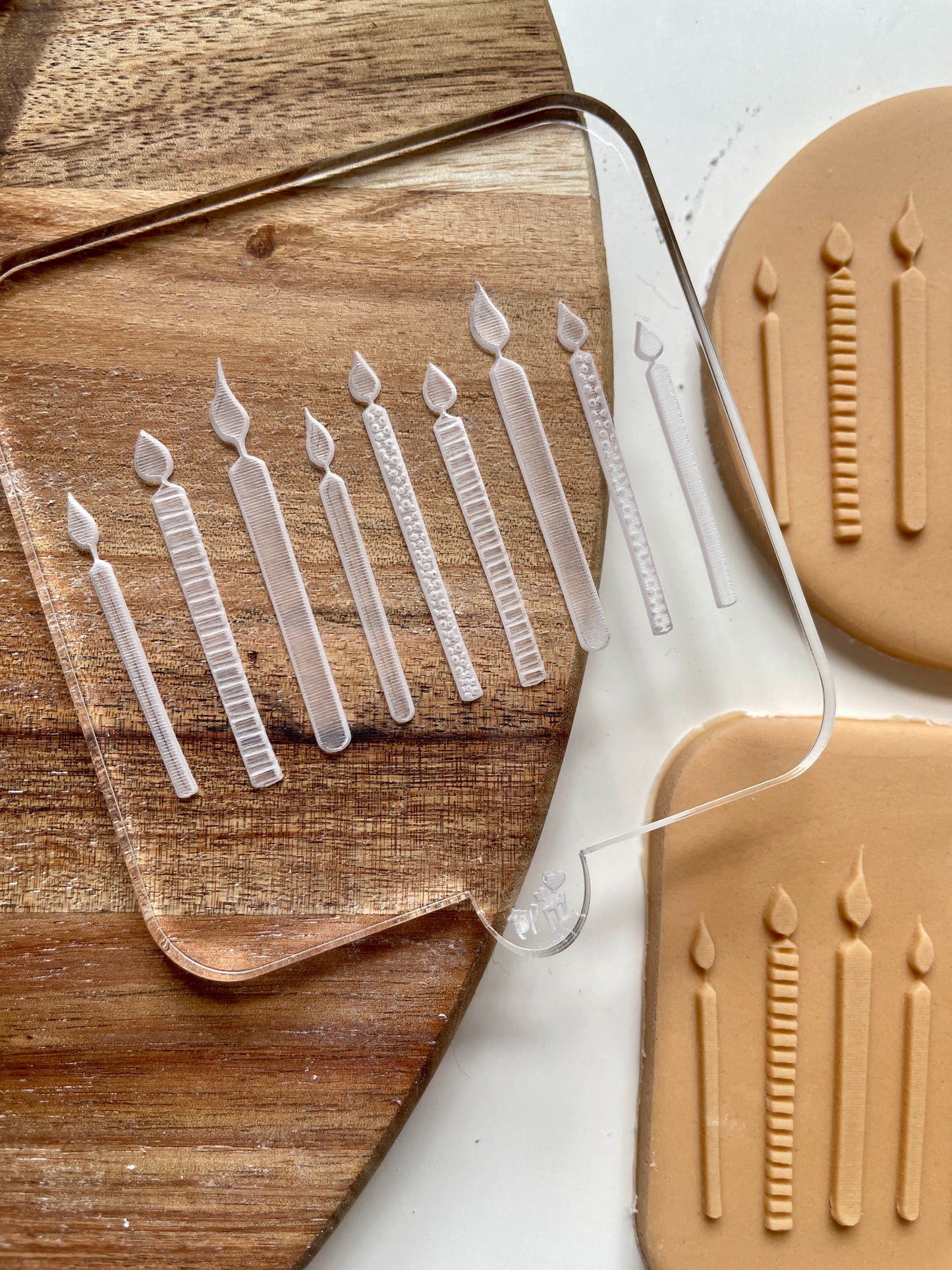 Candles | Embosser / Debosser. Acrylic Debosser For Fondant.