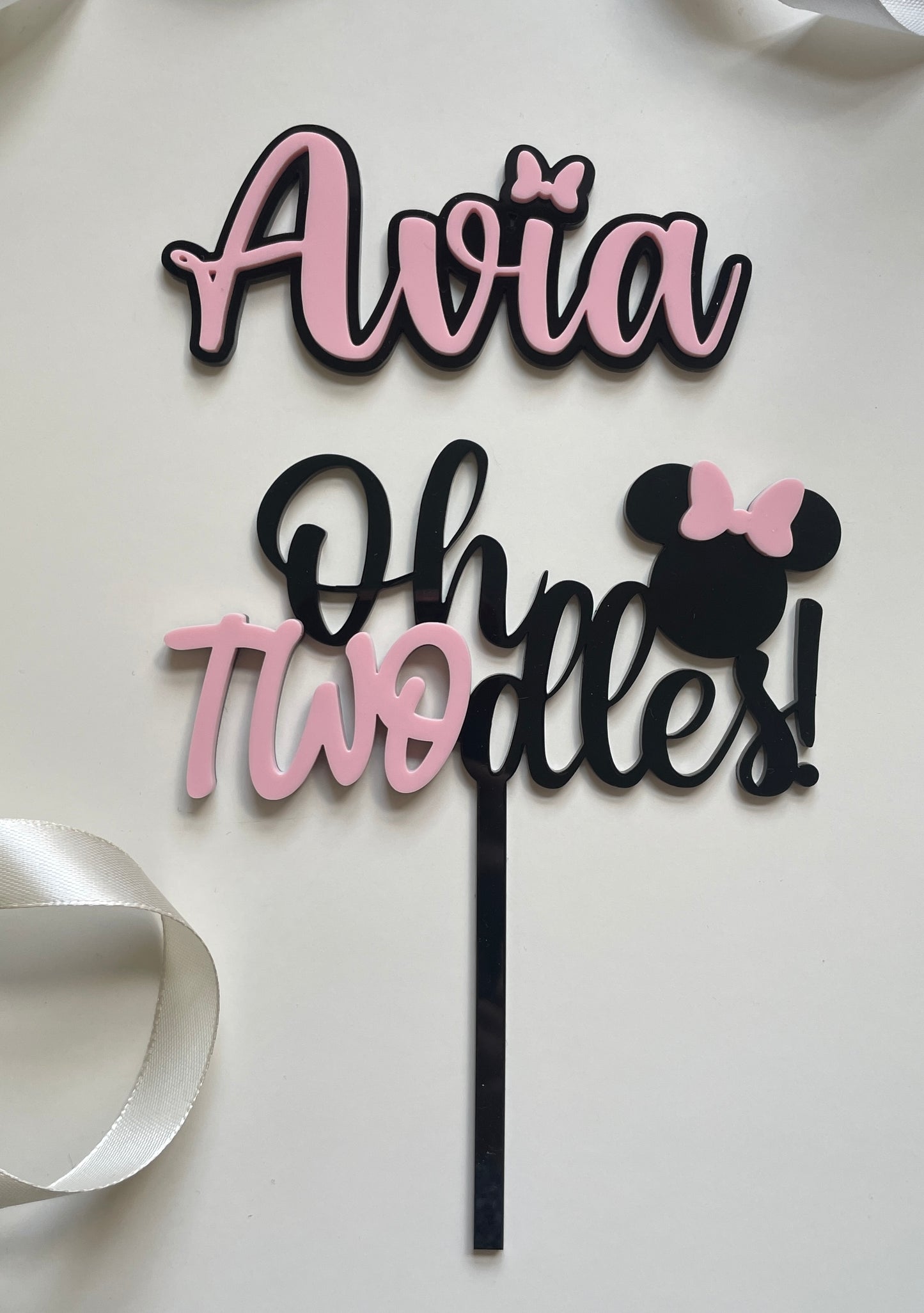 Twodles Acrylic Cake Topper