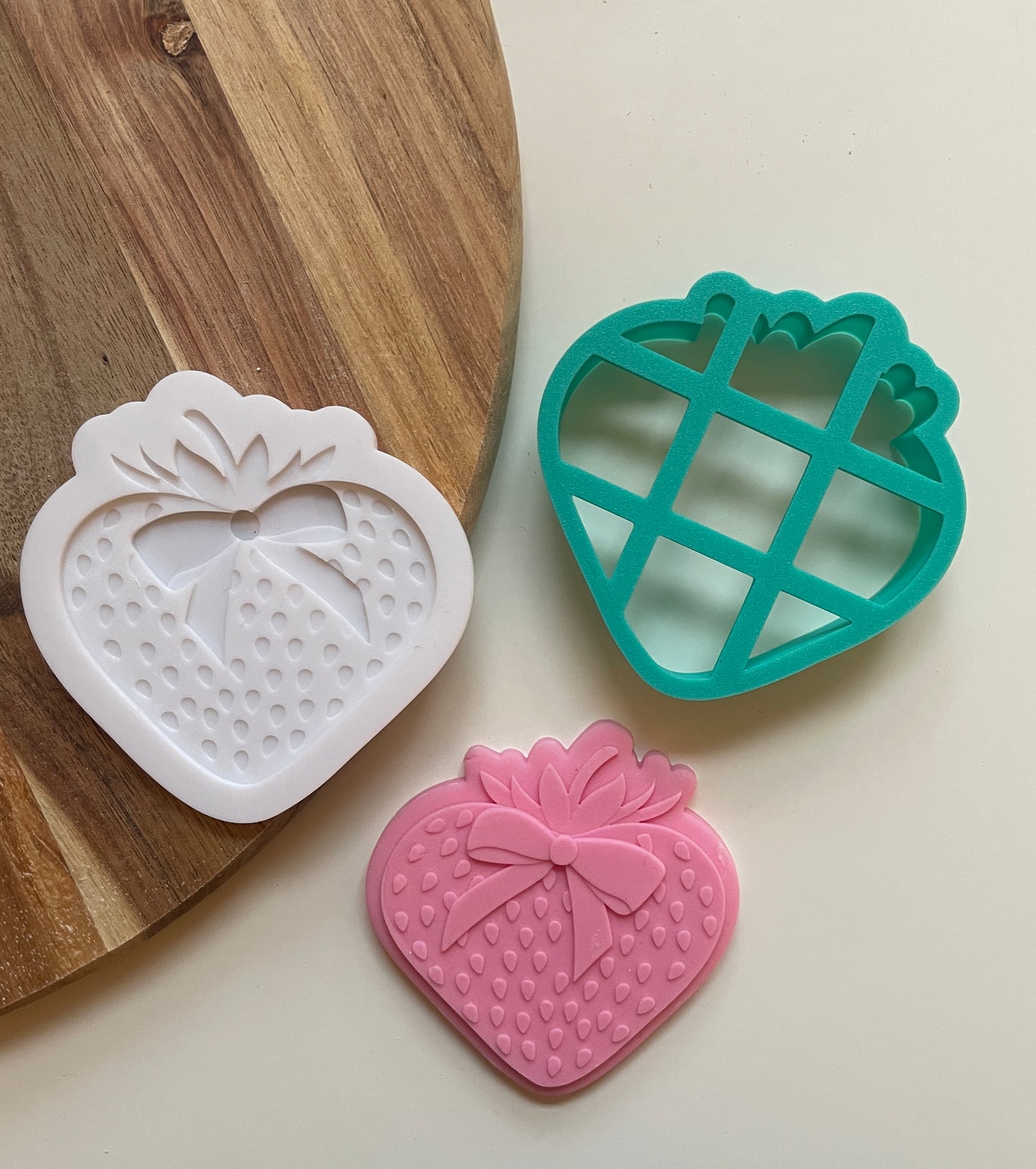 Strawberry debosser Embosser and cutter
