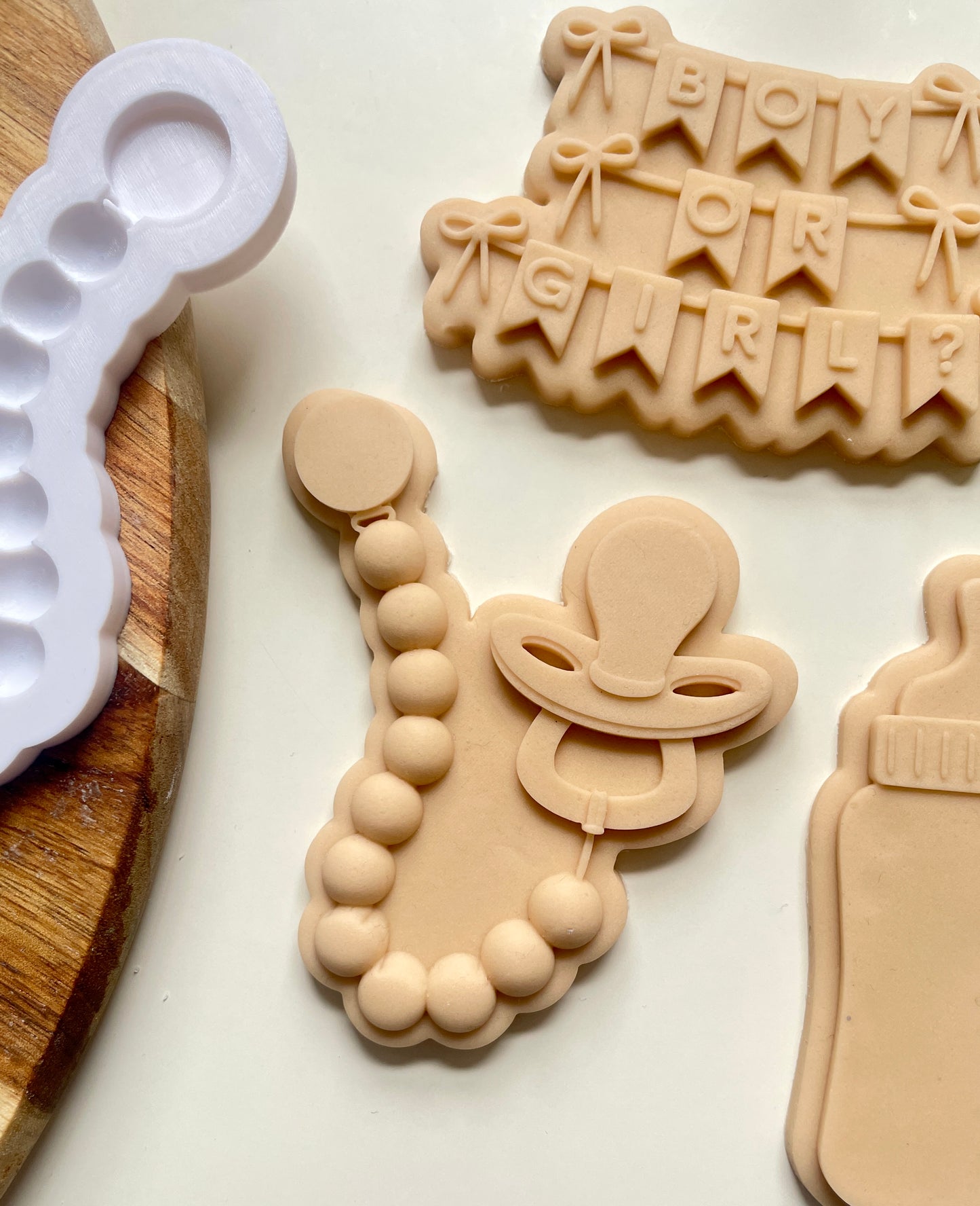 Baby Dummy And Bead Chain | Embosser / Debosser And Cutter Set