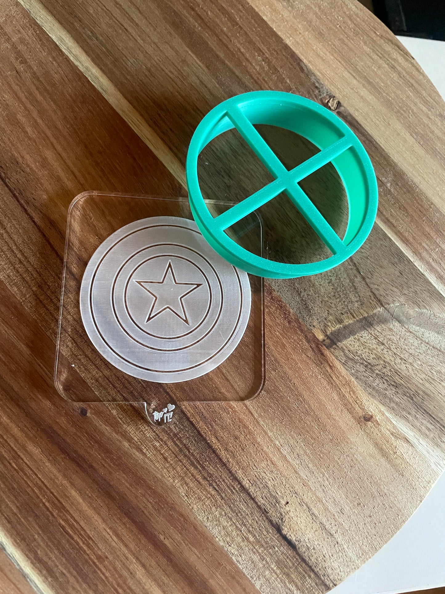 Captain America Shield. Acrylic Debosser And Cutter Set