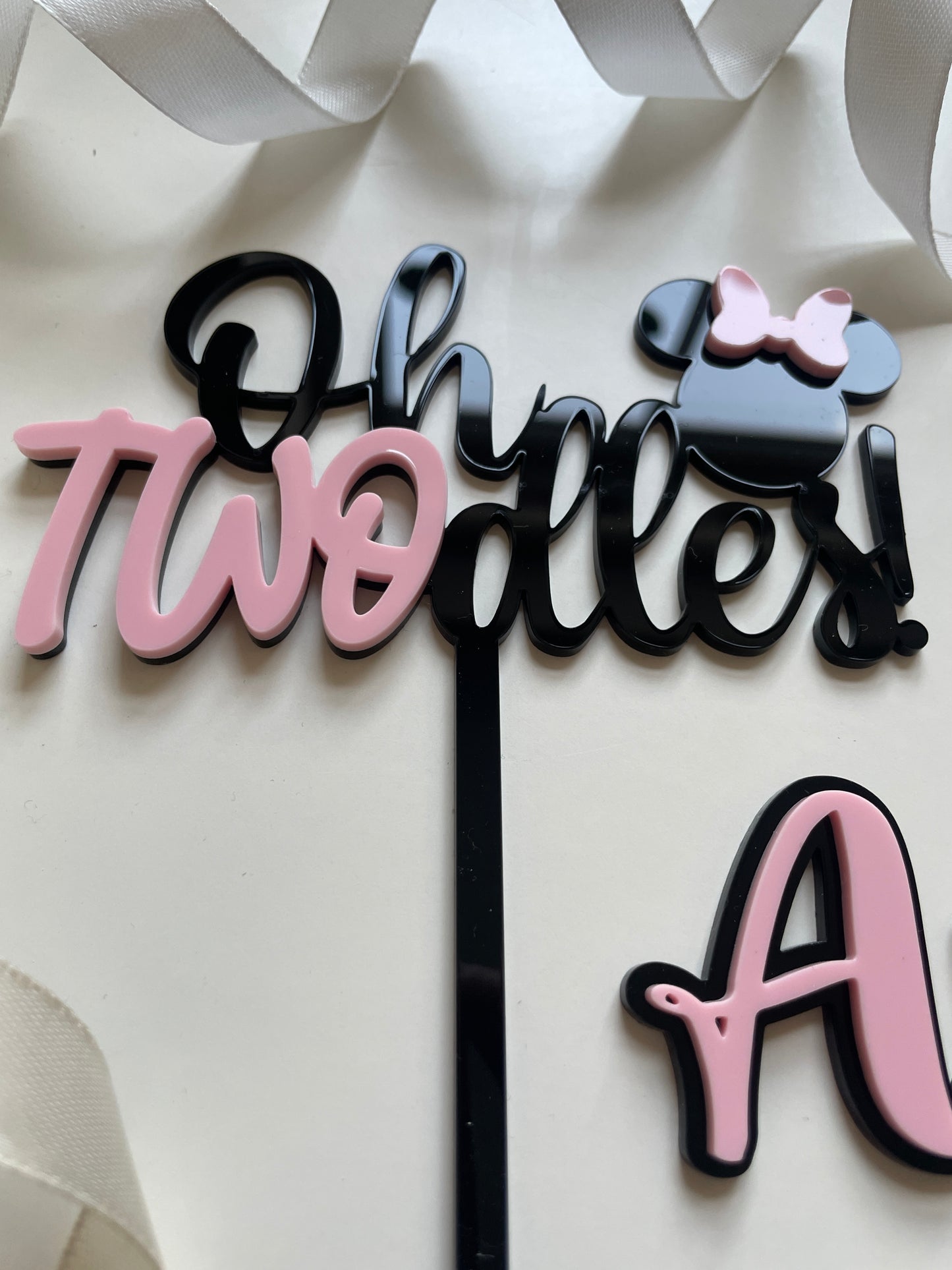 Twodles Acrylic Cake Topper