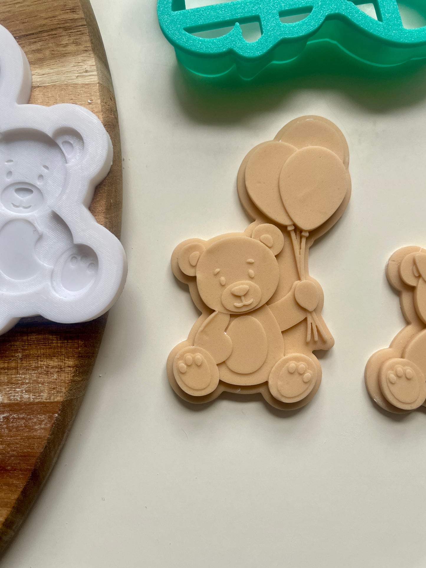 Bear Holding Balloons. Debosser / Embosser And Cutter.