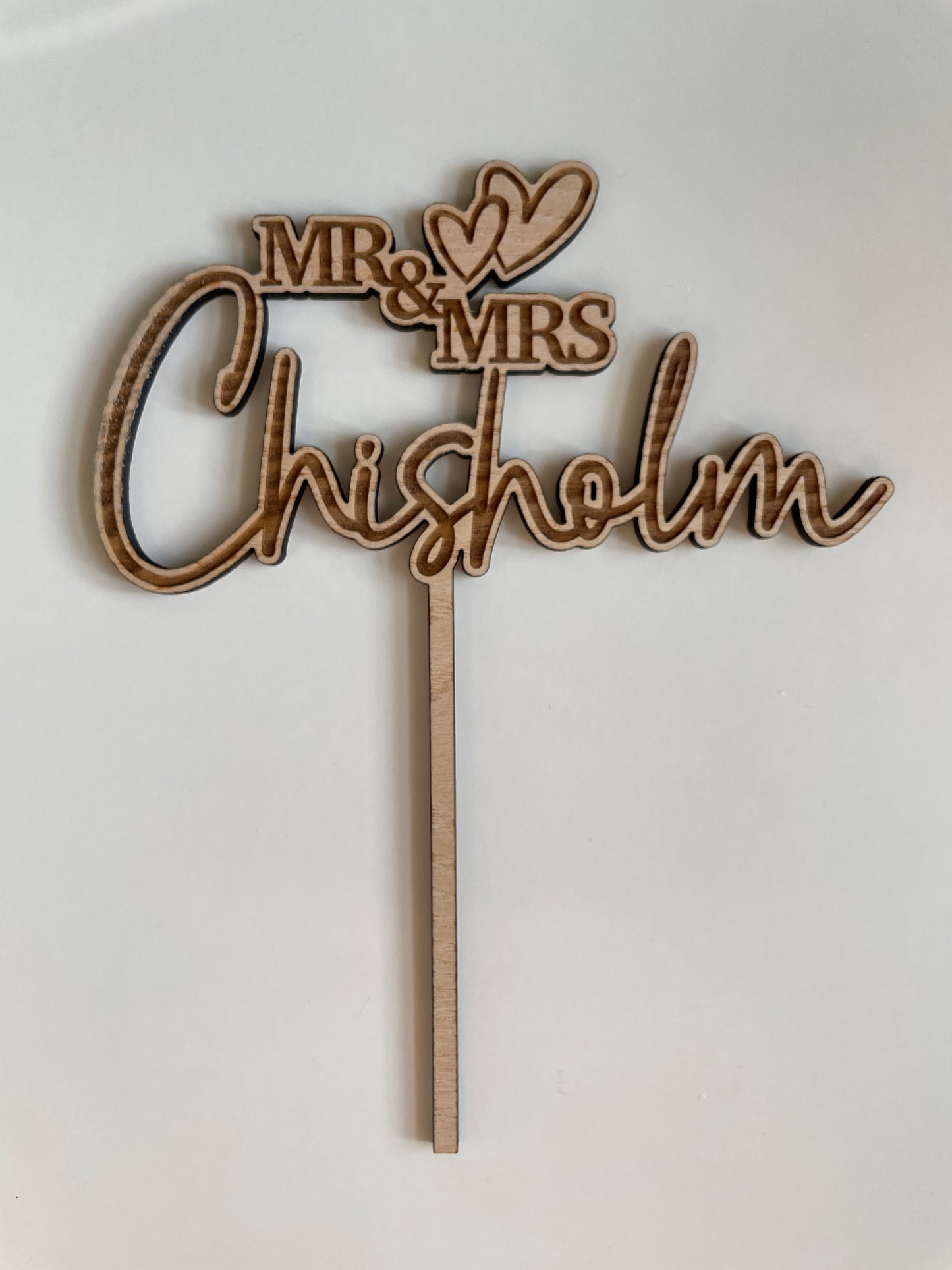 Wooden Mr and Mrs Name wedding cake topper. Mr and Mr. Mrs and Mrs. Rustic wedding.