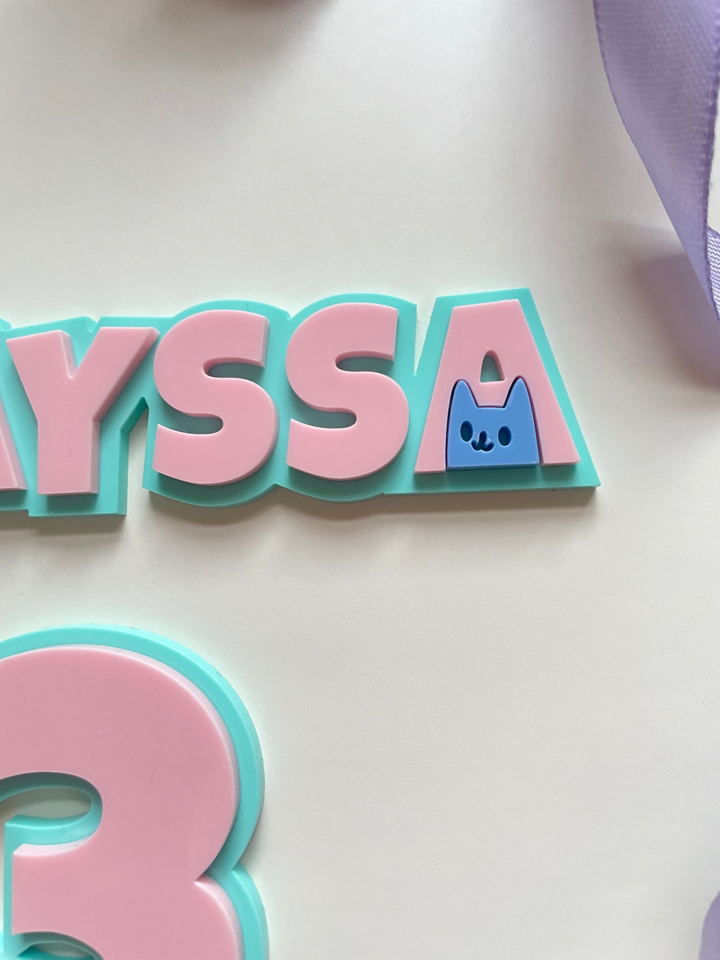 Gabby Dollhouse Themed Cake Charms.