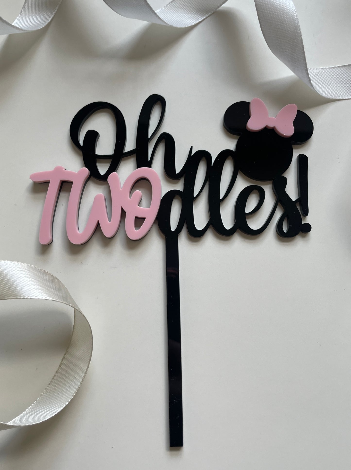 Twodles Acrylic Cake Topper