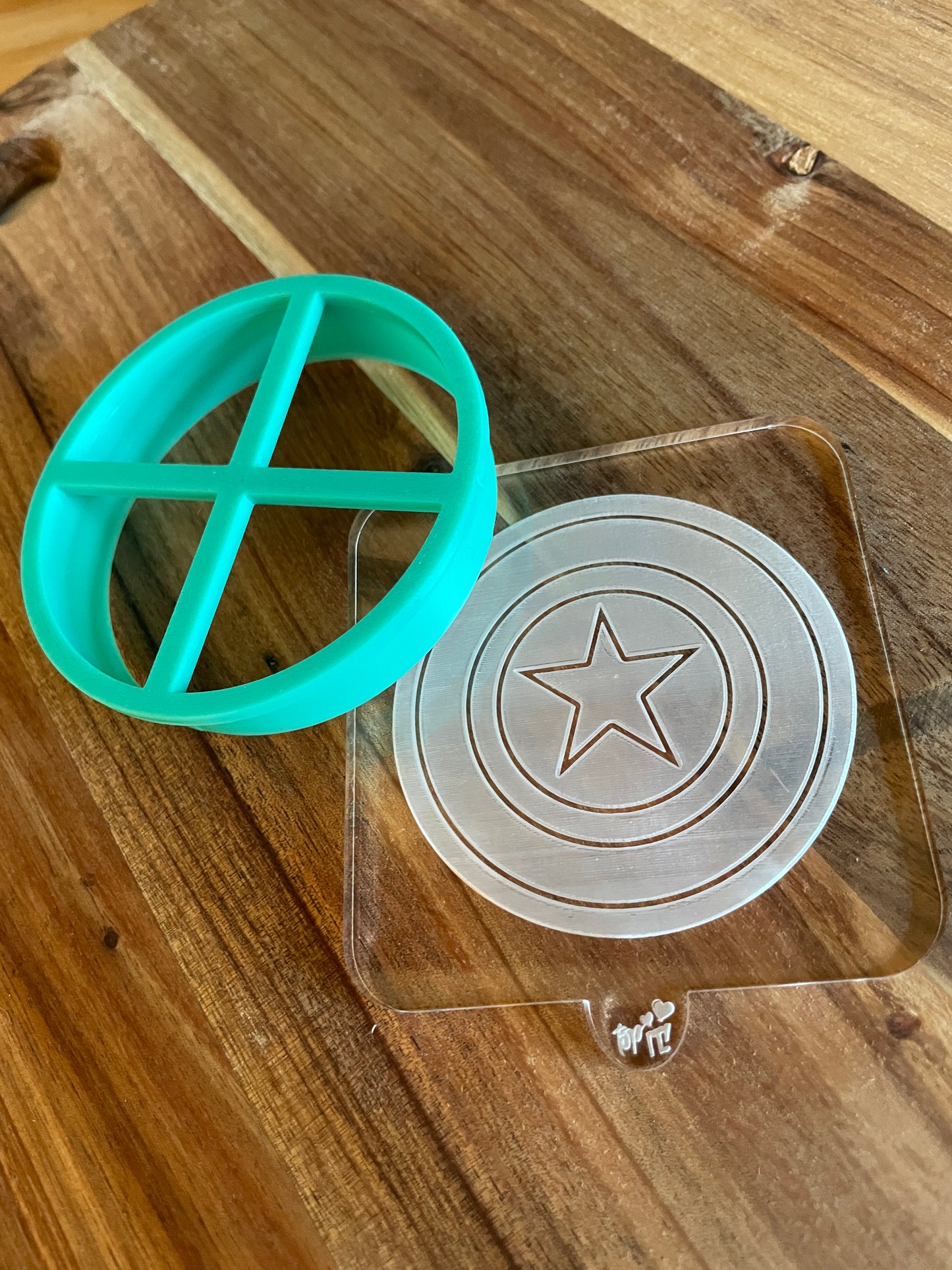 Captain America Shield. Acrylic Debosser And Cutter Set