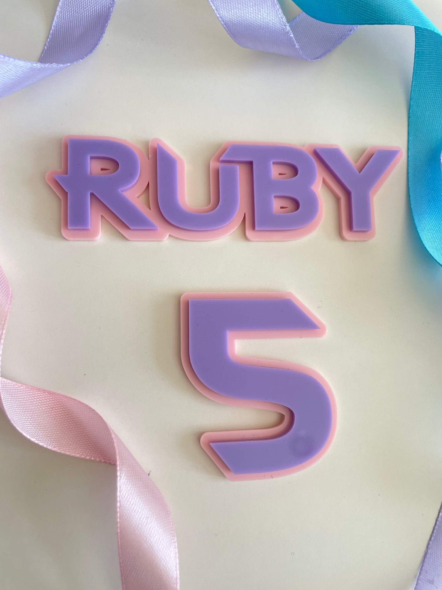 Huntrix Theme Acrylic Name and Age Charm.
