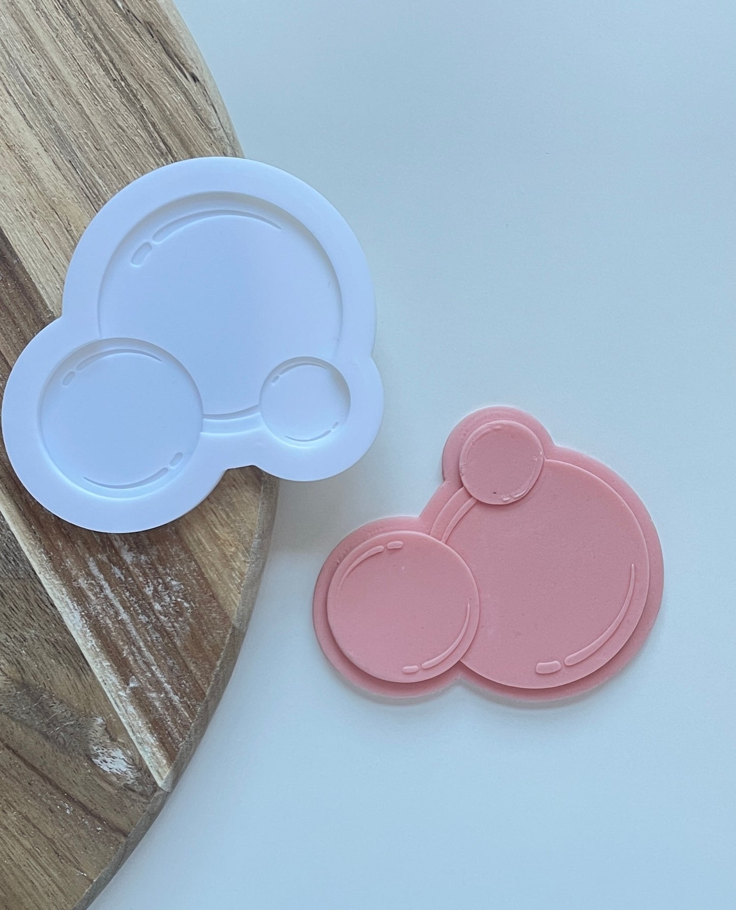Trio of bubbles debosser and cutter for fondant toppers