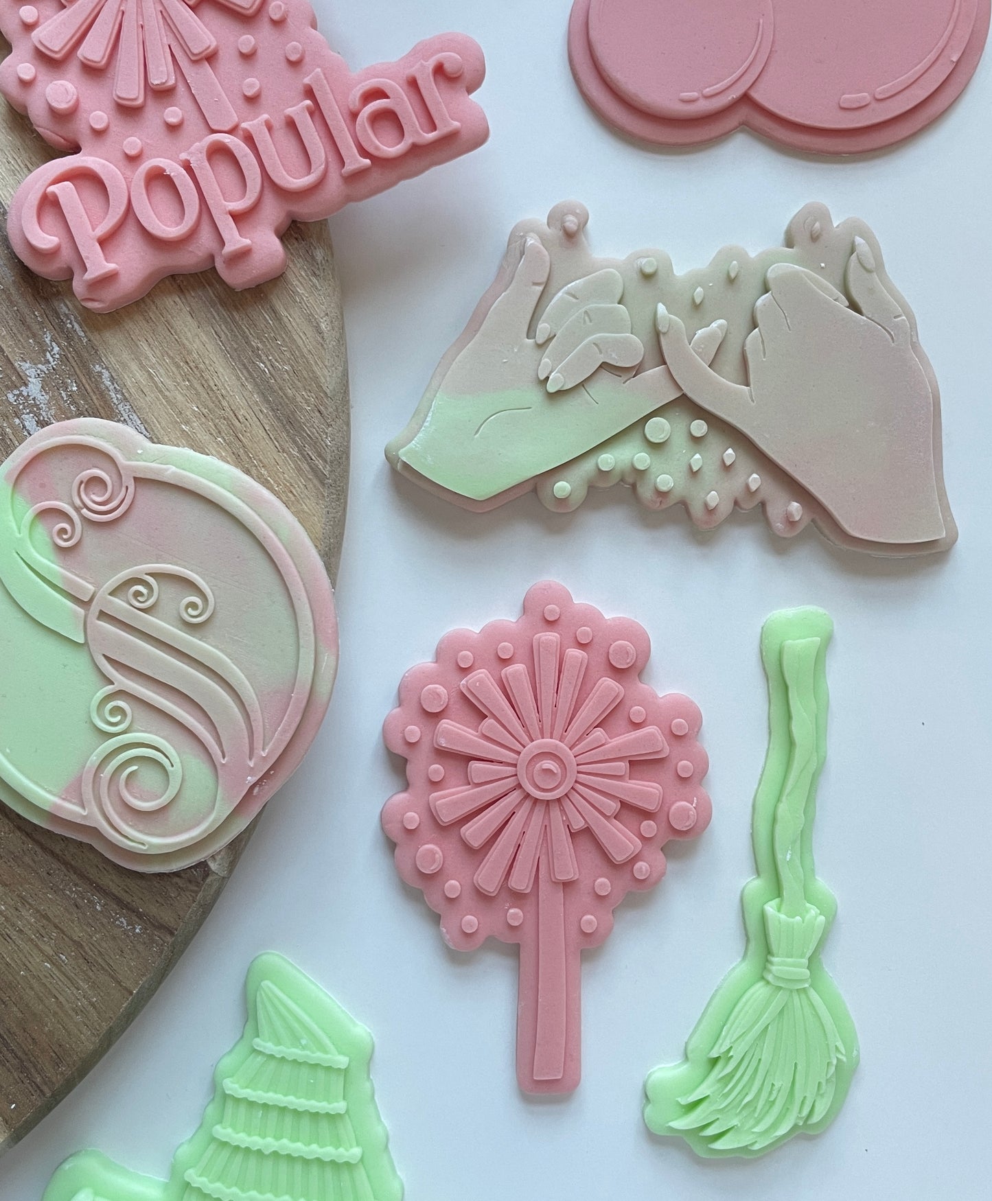 Pink and Green Witch Pinky Promise | Debosser / Embosser And Cutter Set