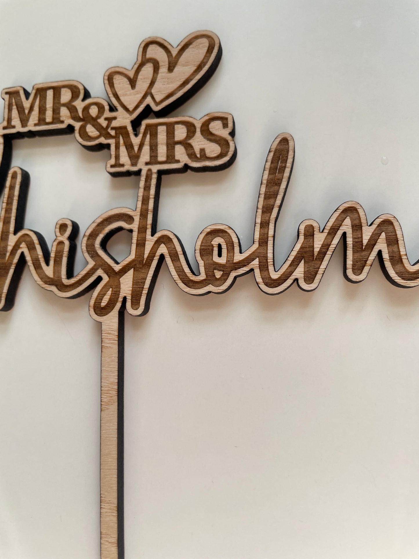 Wooden Mr and Mrs Name wedding cake topper. Mr and Mr. Mrs and Mrs. Rustic wedding.