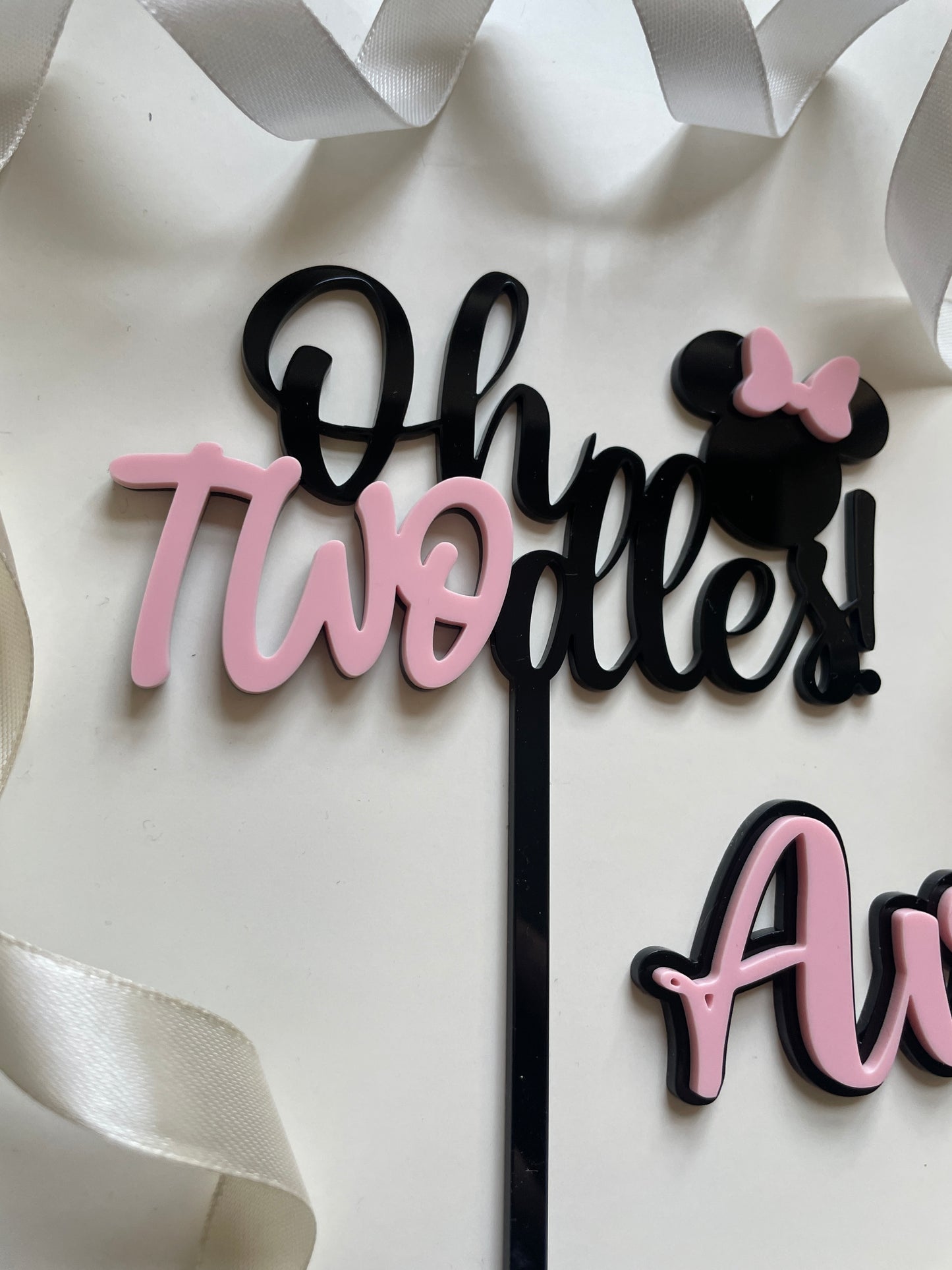 Twodles Acrylic Cake Topper