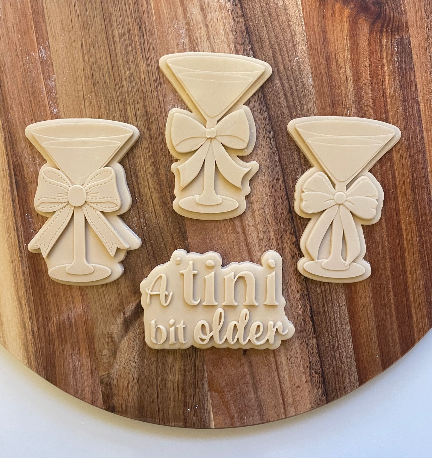 Cocktail Martini Glass. Embosser / Debosser And Cutter Set. Fondant Embosser.