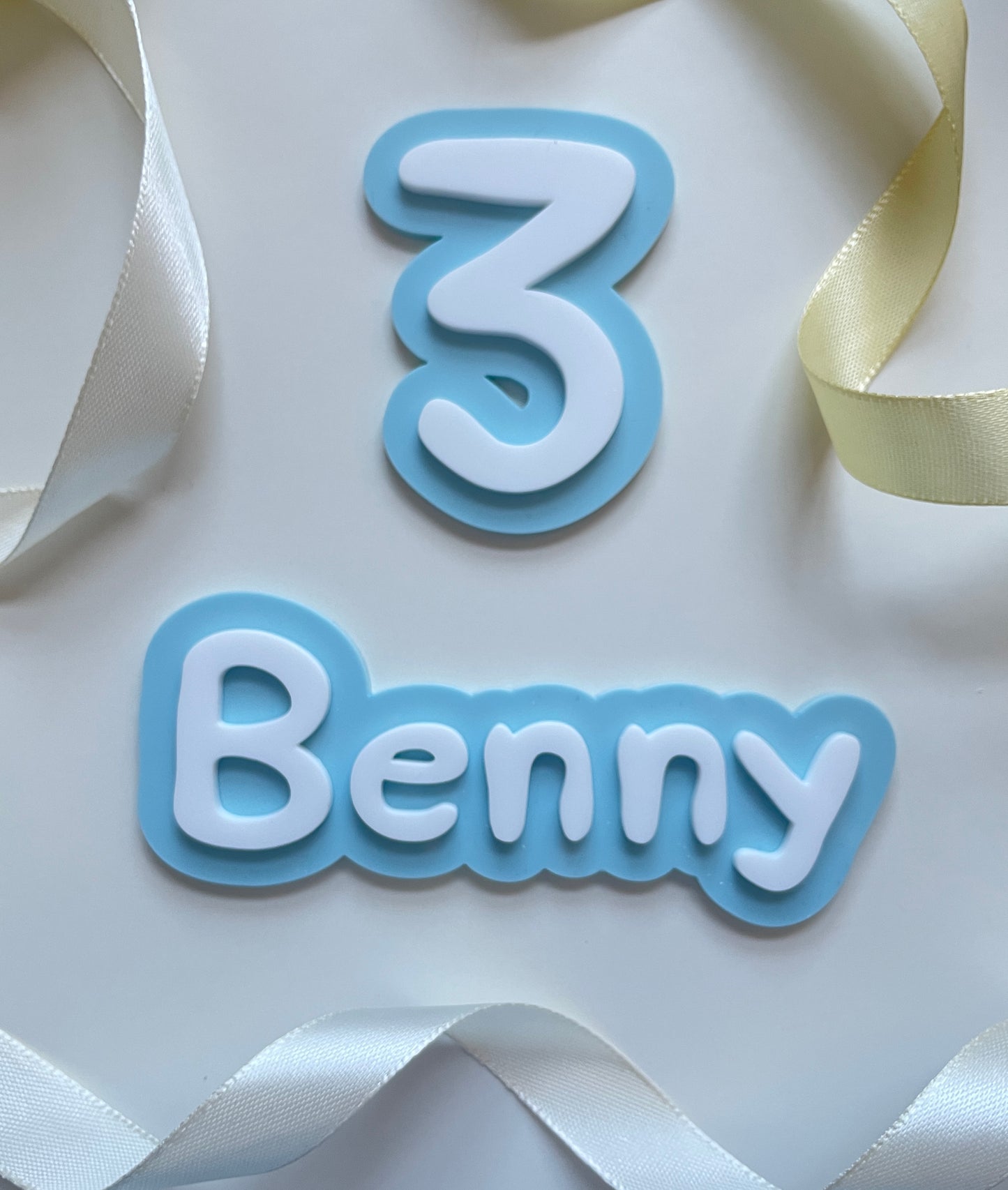 Cute Name Is Age Charm. Pig Theme Acrylic Birthday Cake Charm