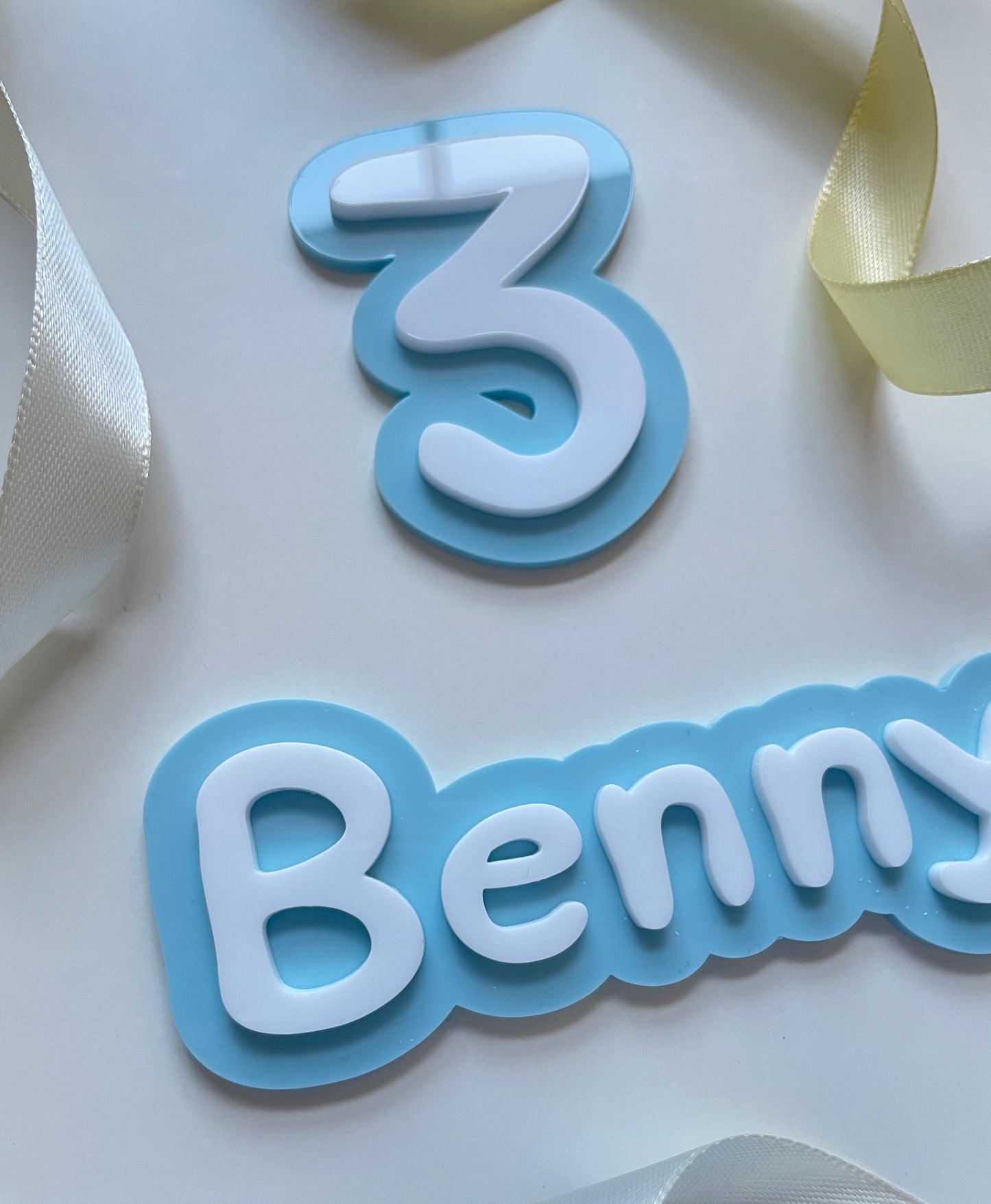 Cute Name Is Age Charm. Pig Theme Acrylic Birthday Cake Charm