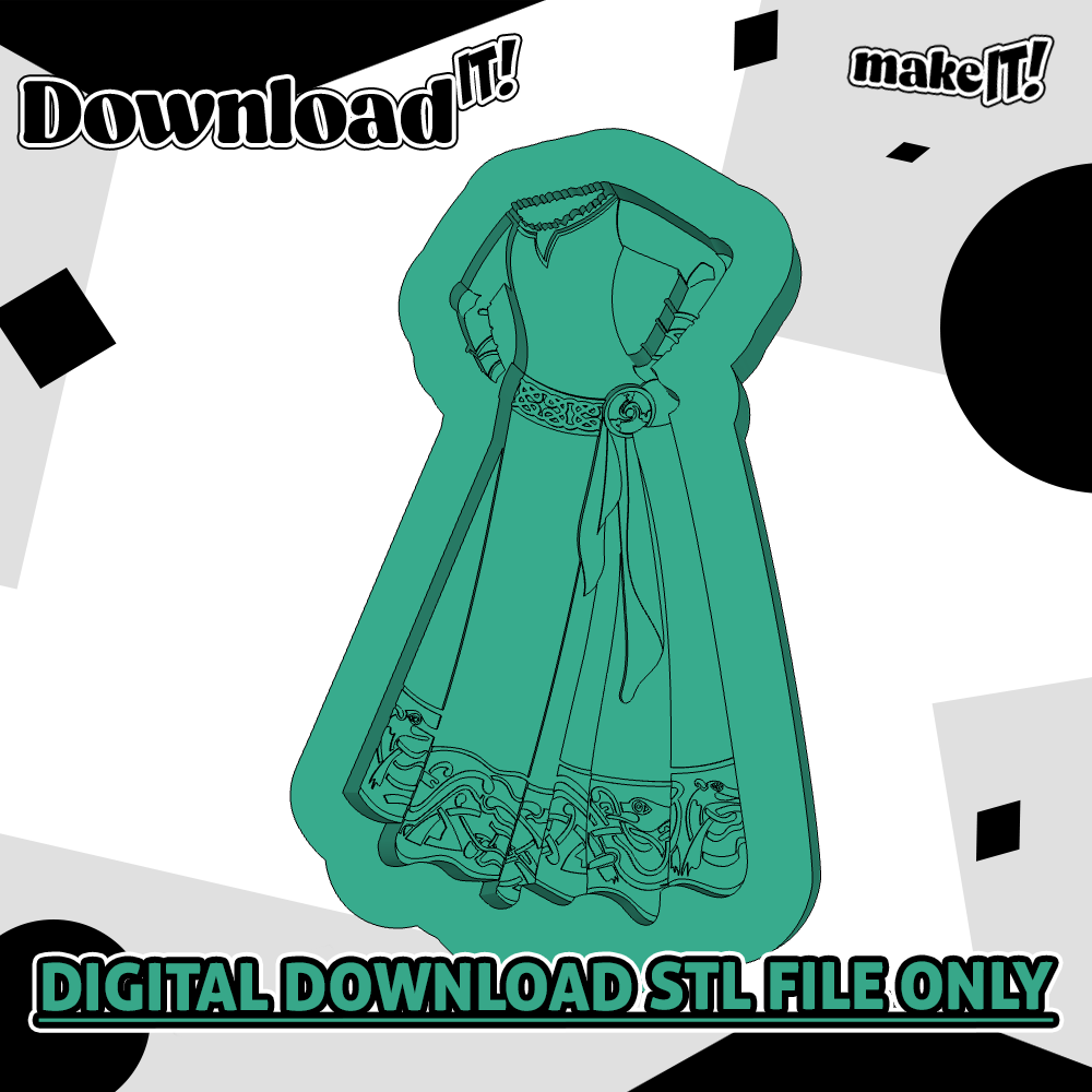 Brave Merida Dress | Embosser And Cutter STL File