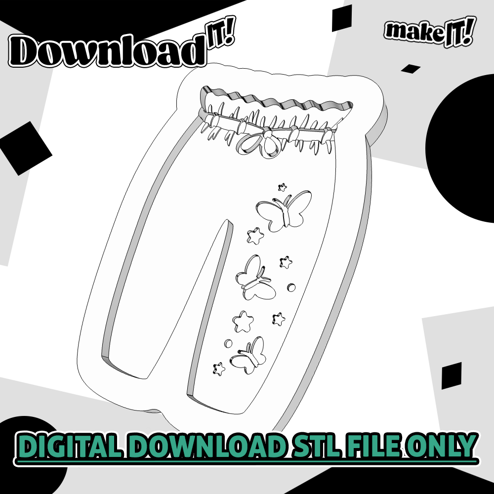 stl file butterfly trousers embosser and cutter for fondant