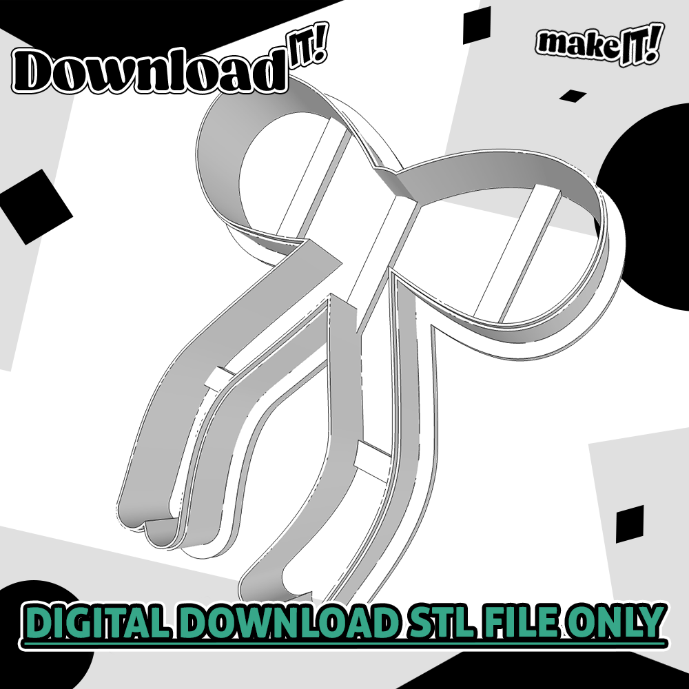 Skinny Bow Embosser & Cutter STL File