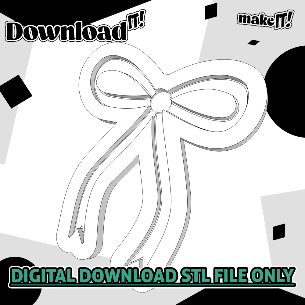 Skinny Bow Embosser & Cutter STL File